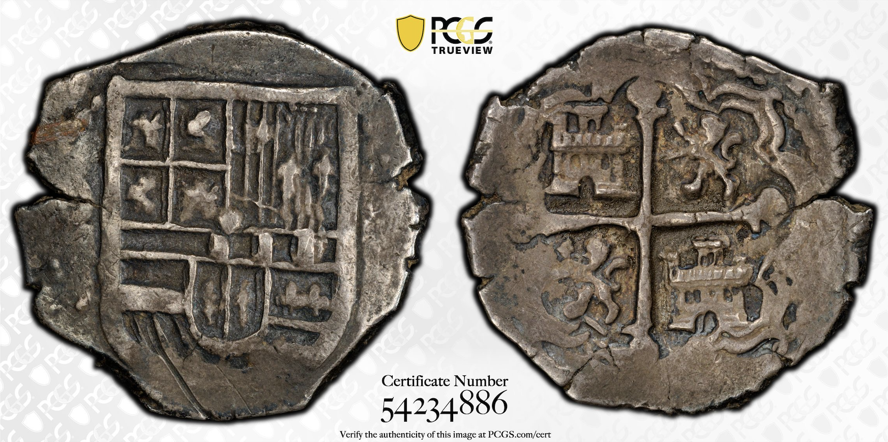 1598-1606 Mo 2 Reales Cob Spanish Colonial Mexico PCGS XF-40 *PCGS POP 1/0*