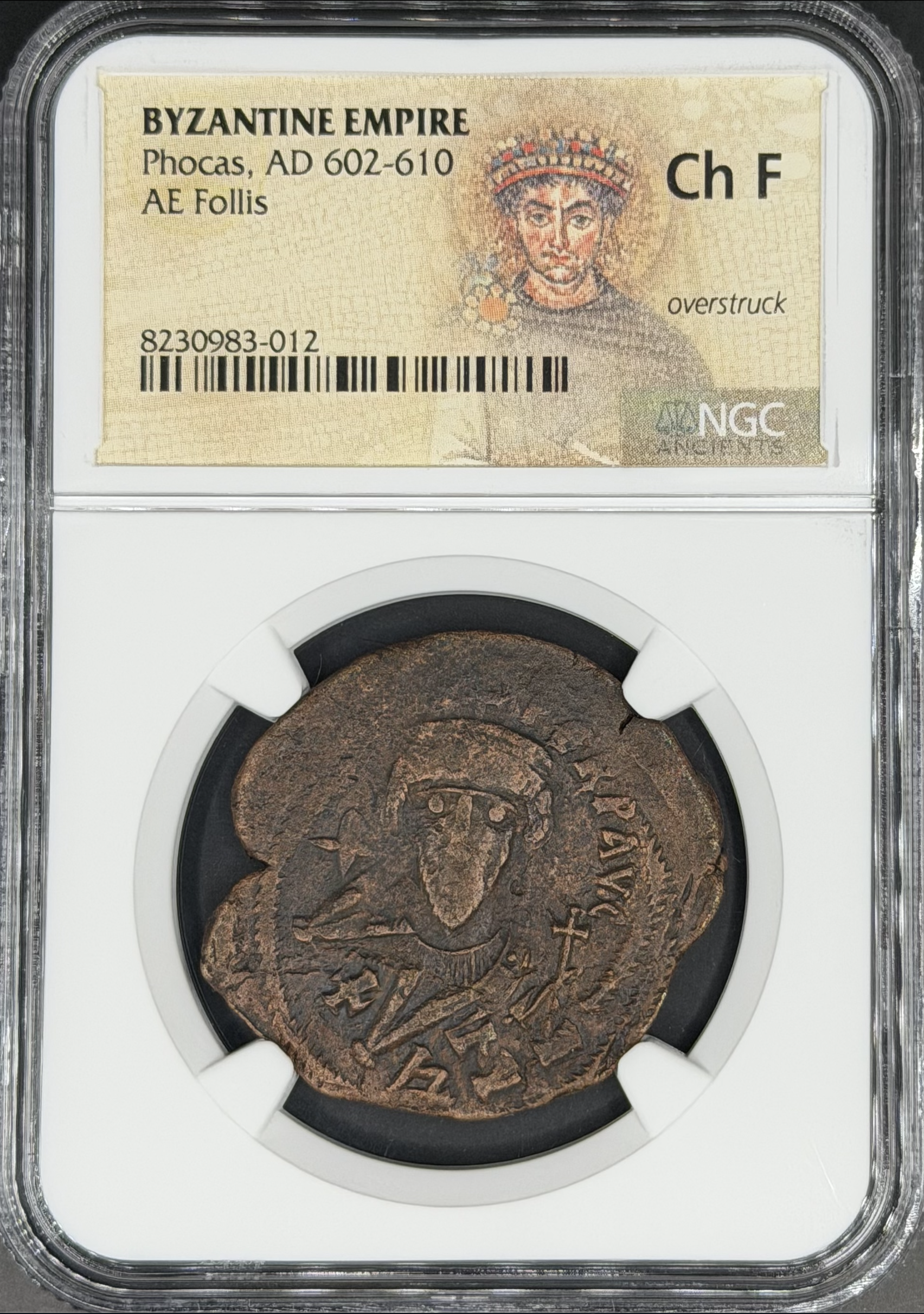 Byzantine Empire (602-610 AD) Phocas AE Follis NGC Ch F