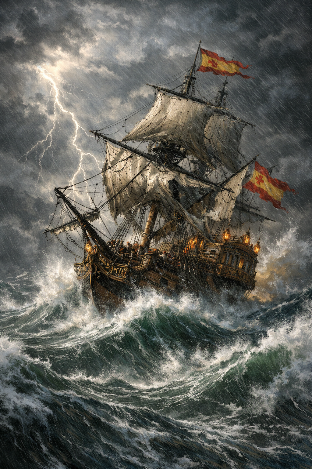 Storm-tossed galleon in fierce hurricane.png