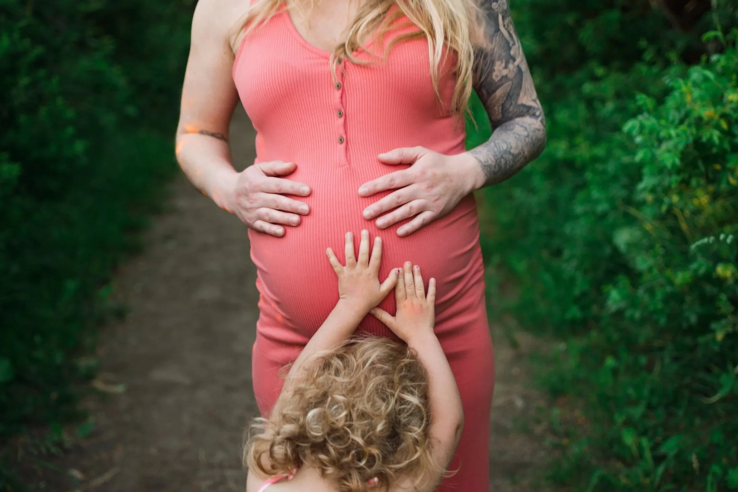 Maternity Mother-Daughter Beach Photo