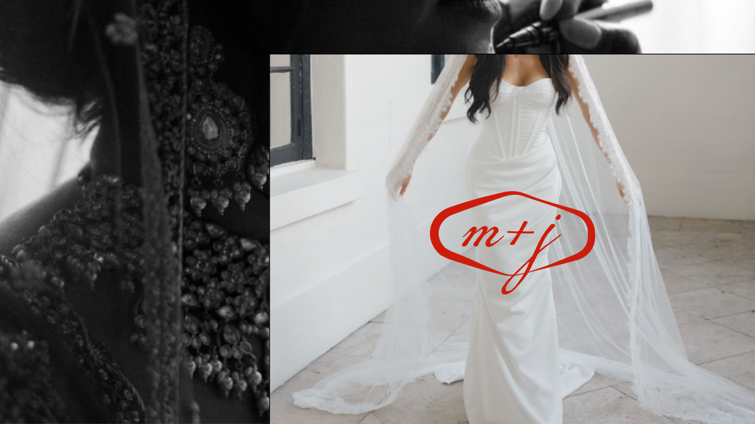 Website homepage for a Texas-based wedding photography and videography team featuring images of couples at wedding and outdoor locations, with headline text 'Let's Rock and Roll!' and sections highlighting services and engagement.