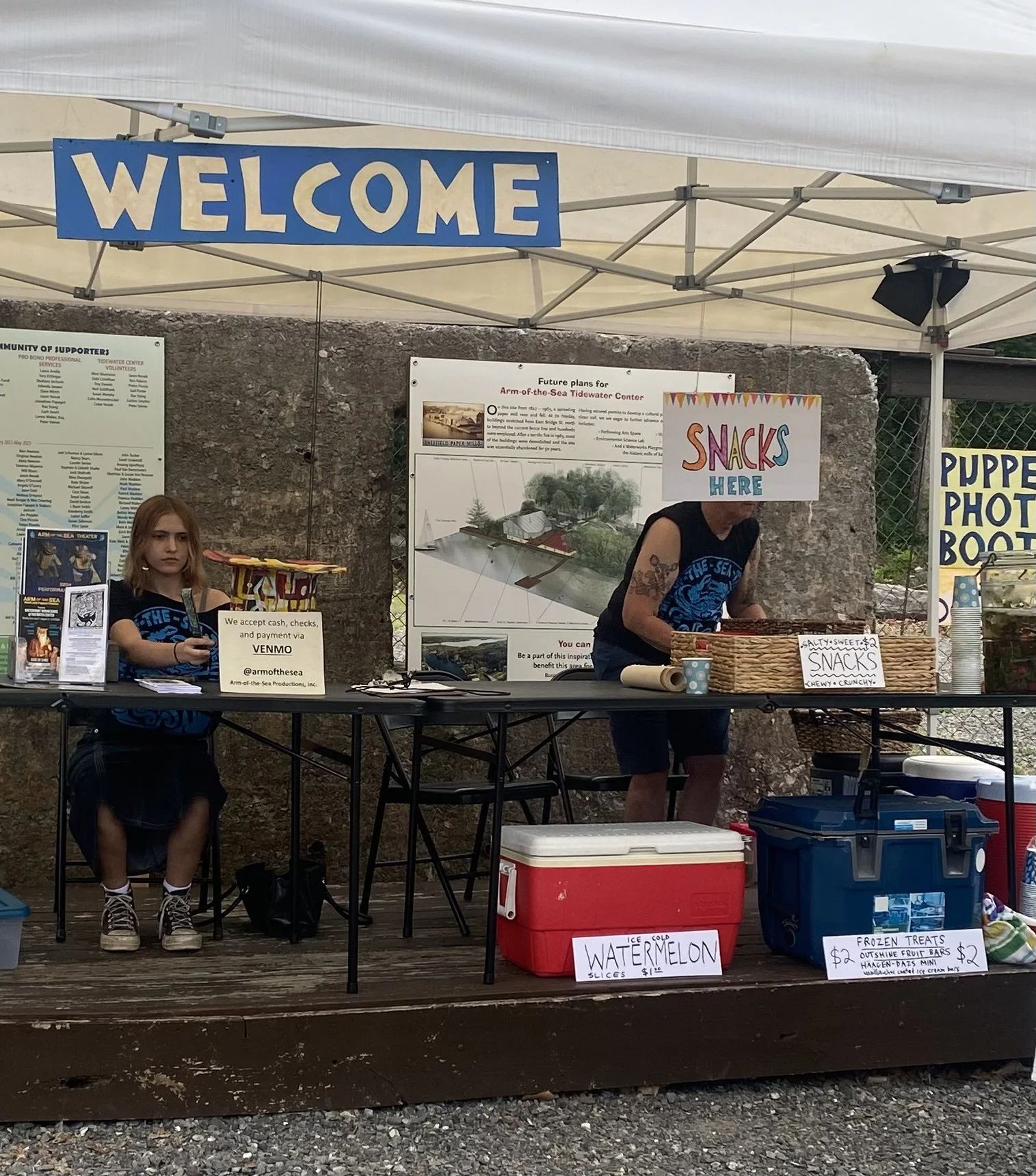 Welcome Box Office and Snack Bar during Waterfront Wednesdays