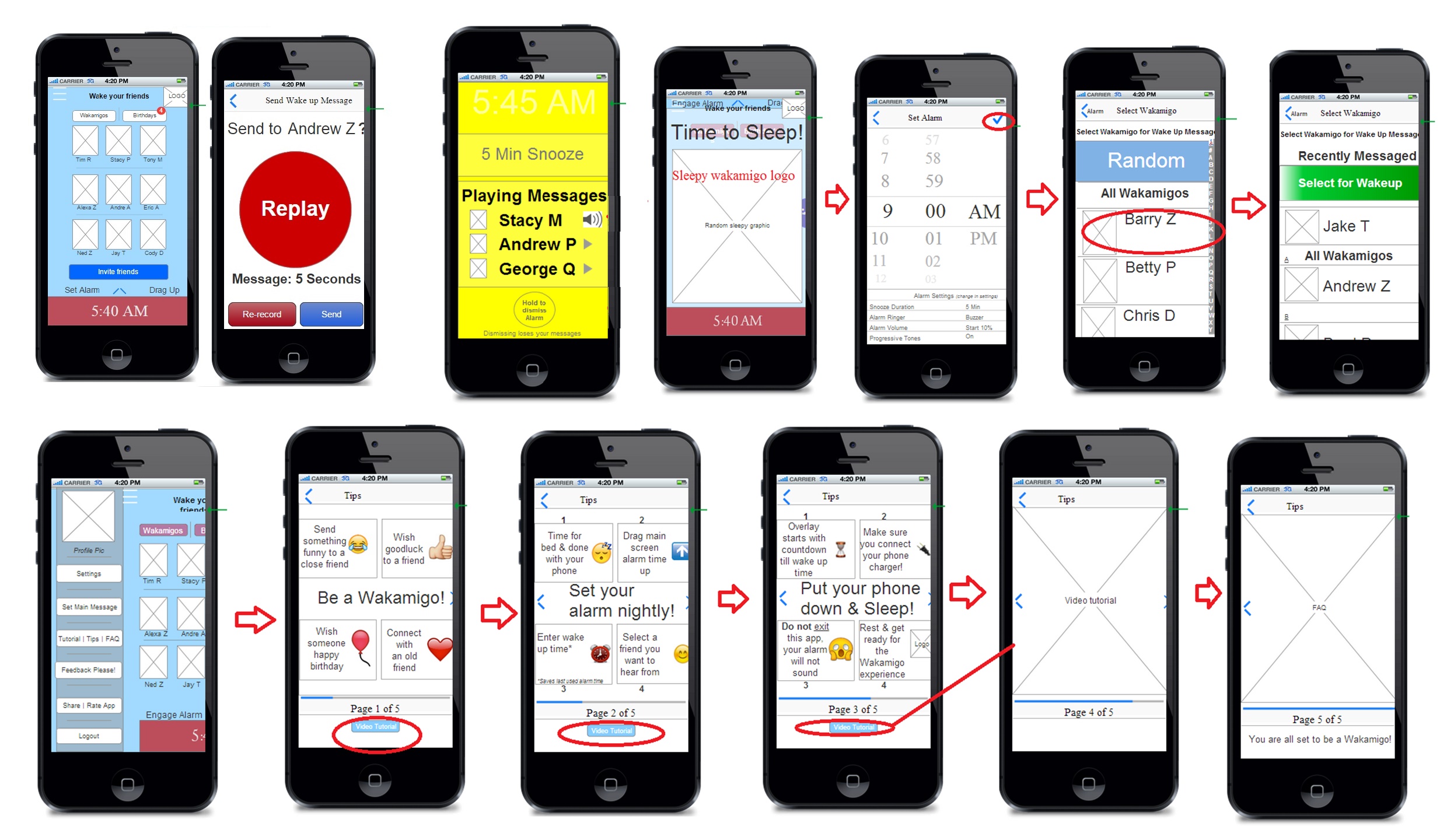 Wireframes - Version 4