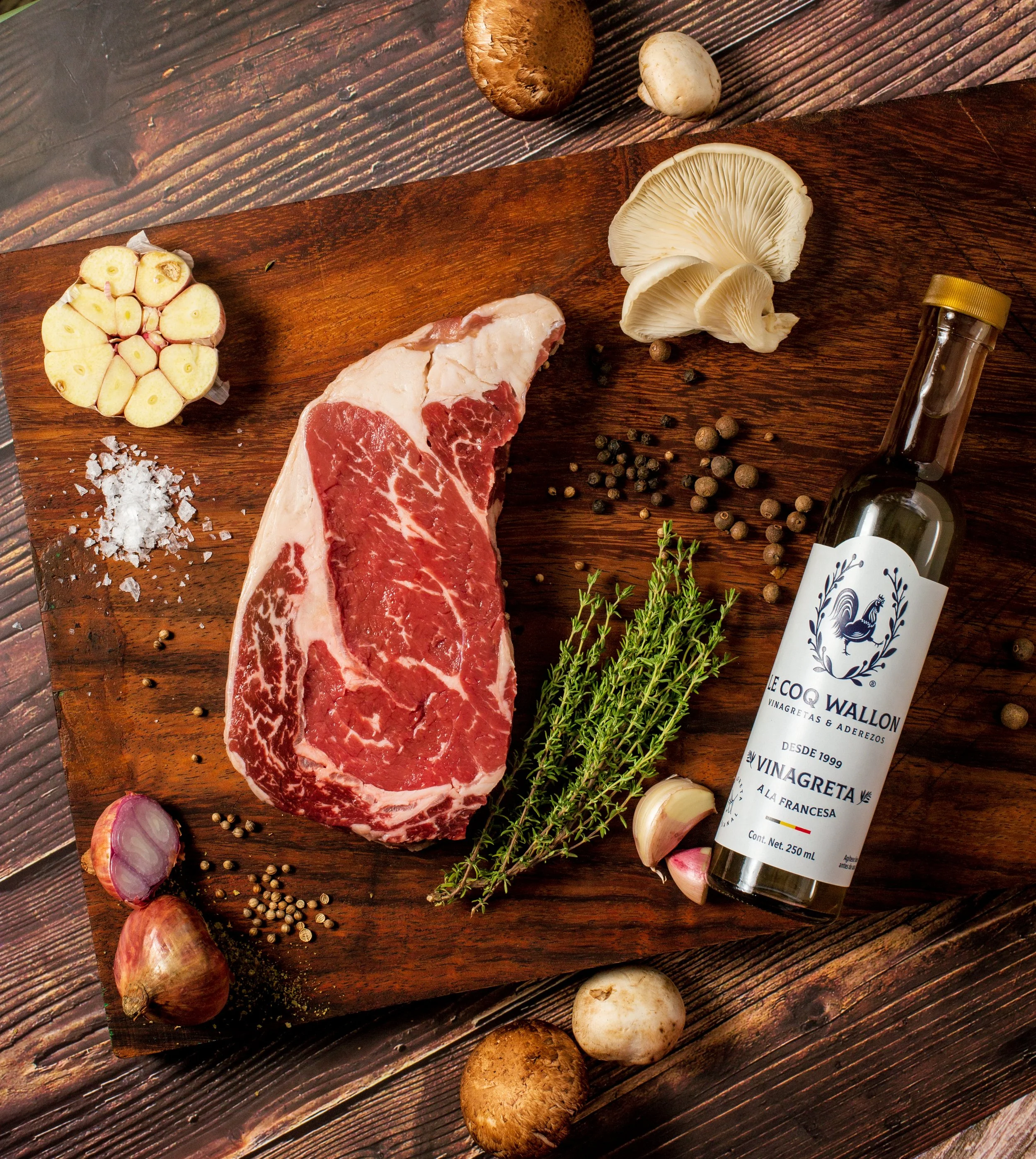 Res a la Plancha con Vinagreta a la Francesa