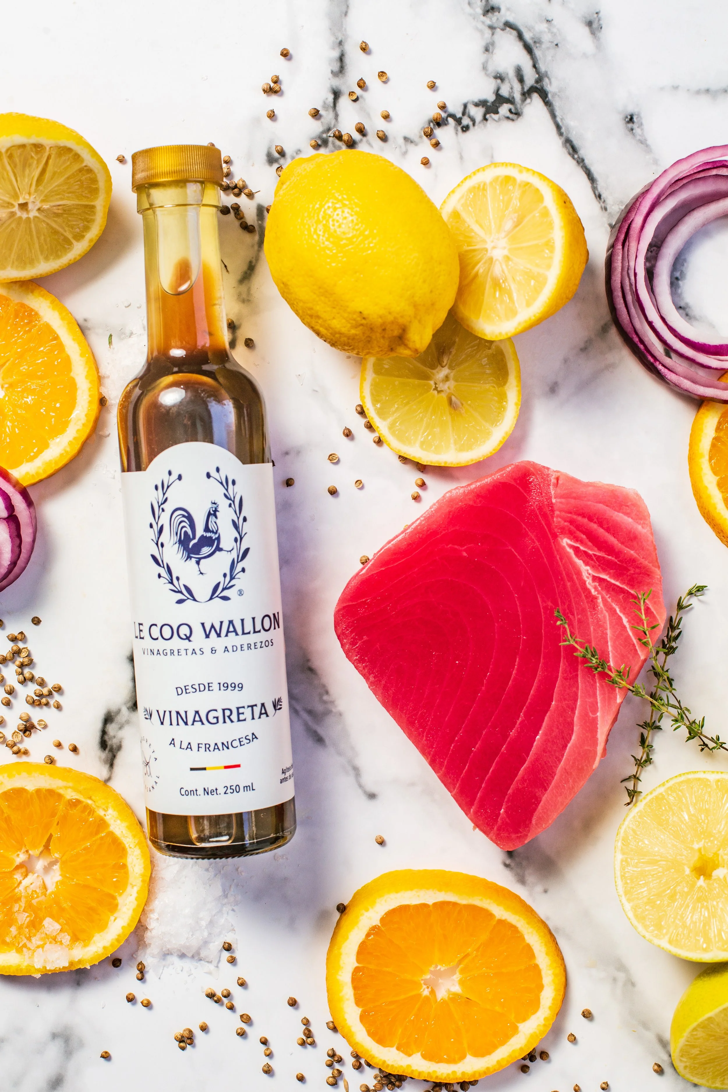 Salmón al Horno con Vinagreta a la Francesa