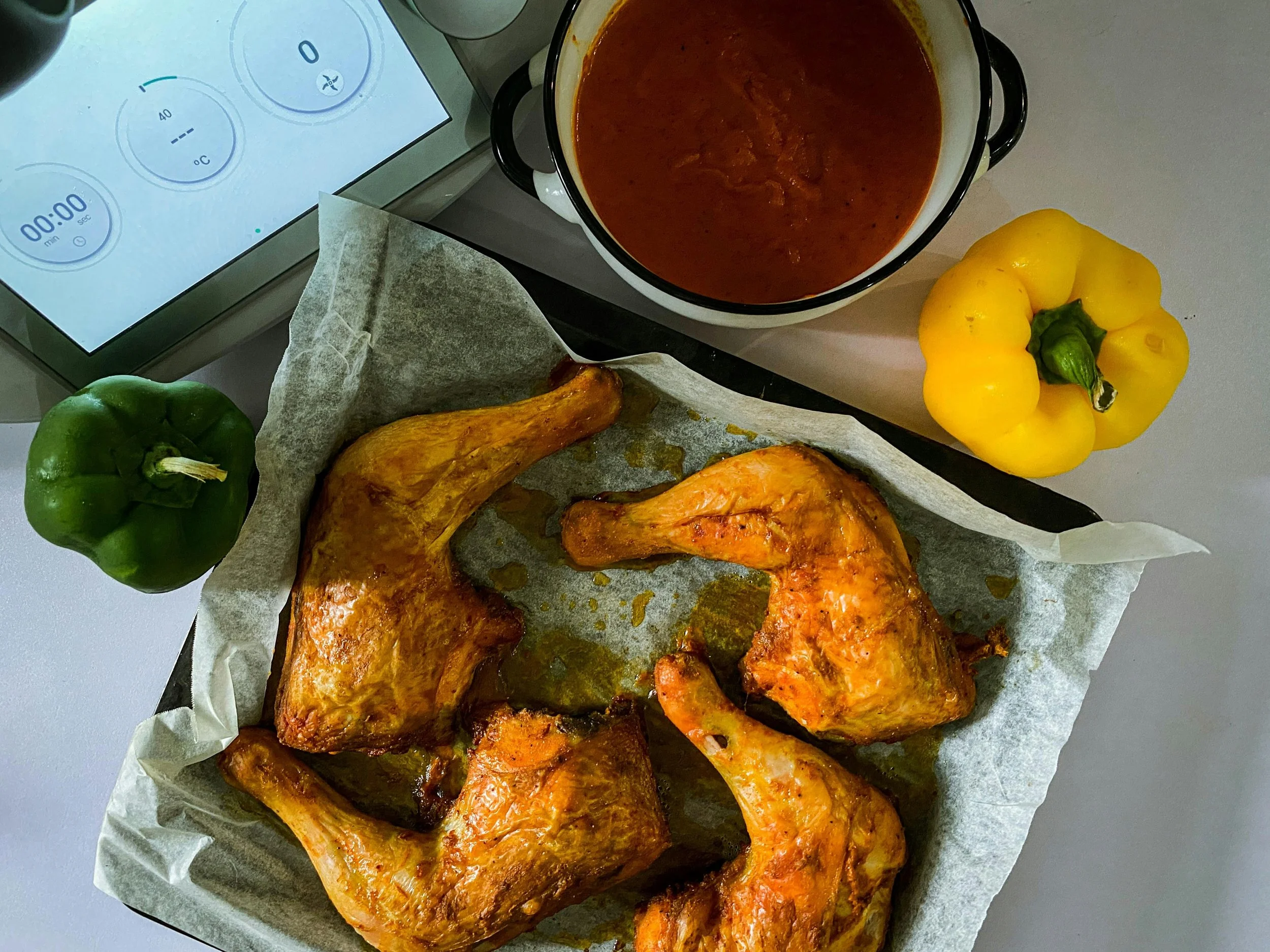 Muslos de Pollo al Horno con Vinagreta a la Francesa