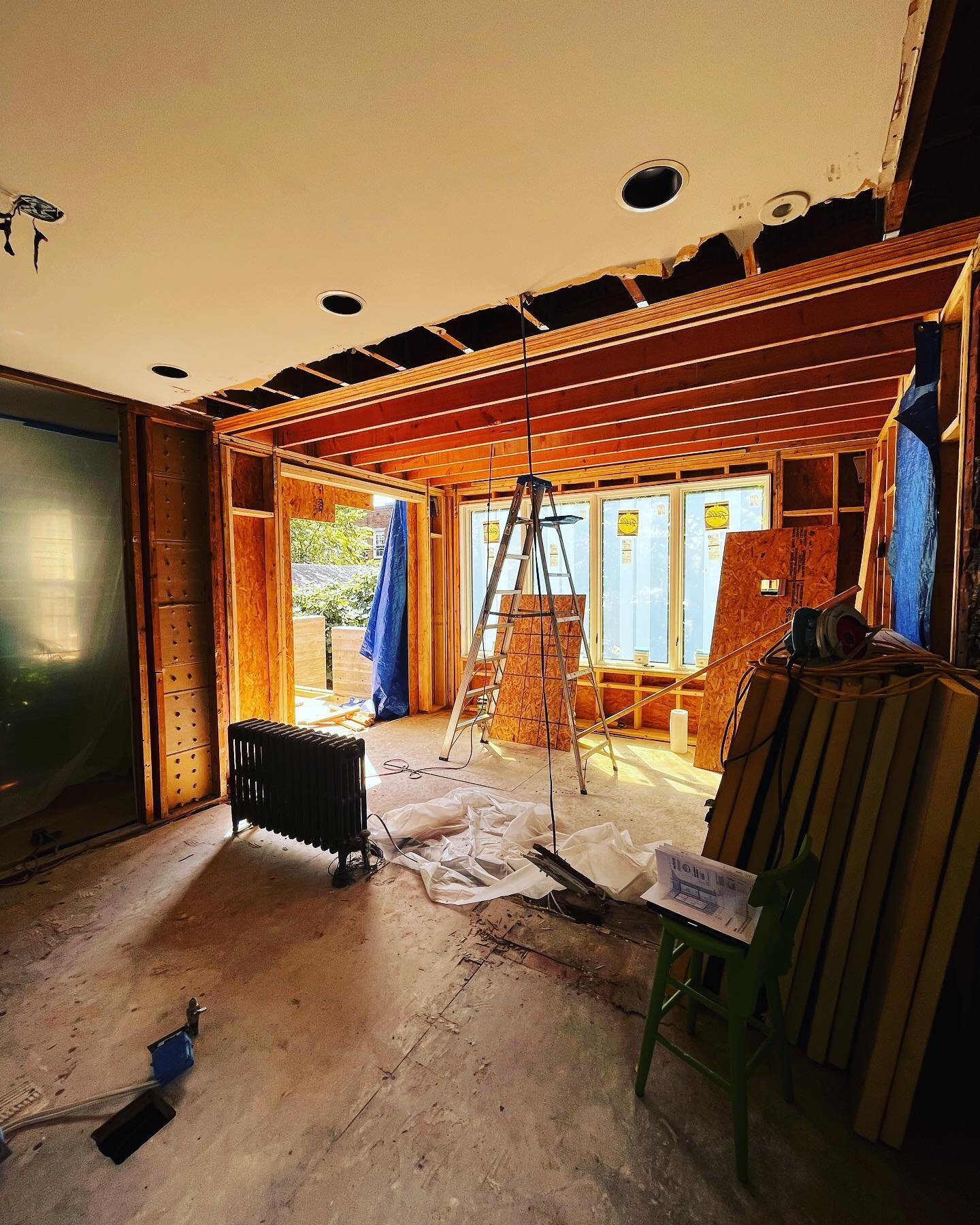 We&rsquo;ve broken through the exterior wall to more than double the size of this kitchen in Del Rey Alexandria.  #reformarch_llc, #modernarchitecture, #modern, #modernliving, #modernrenovations, #dcmodernluxury, #acreativedc, #tbna, #nextarch, #arch