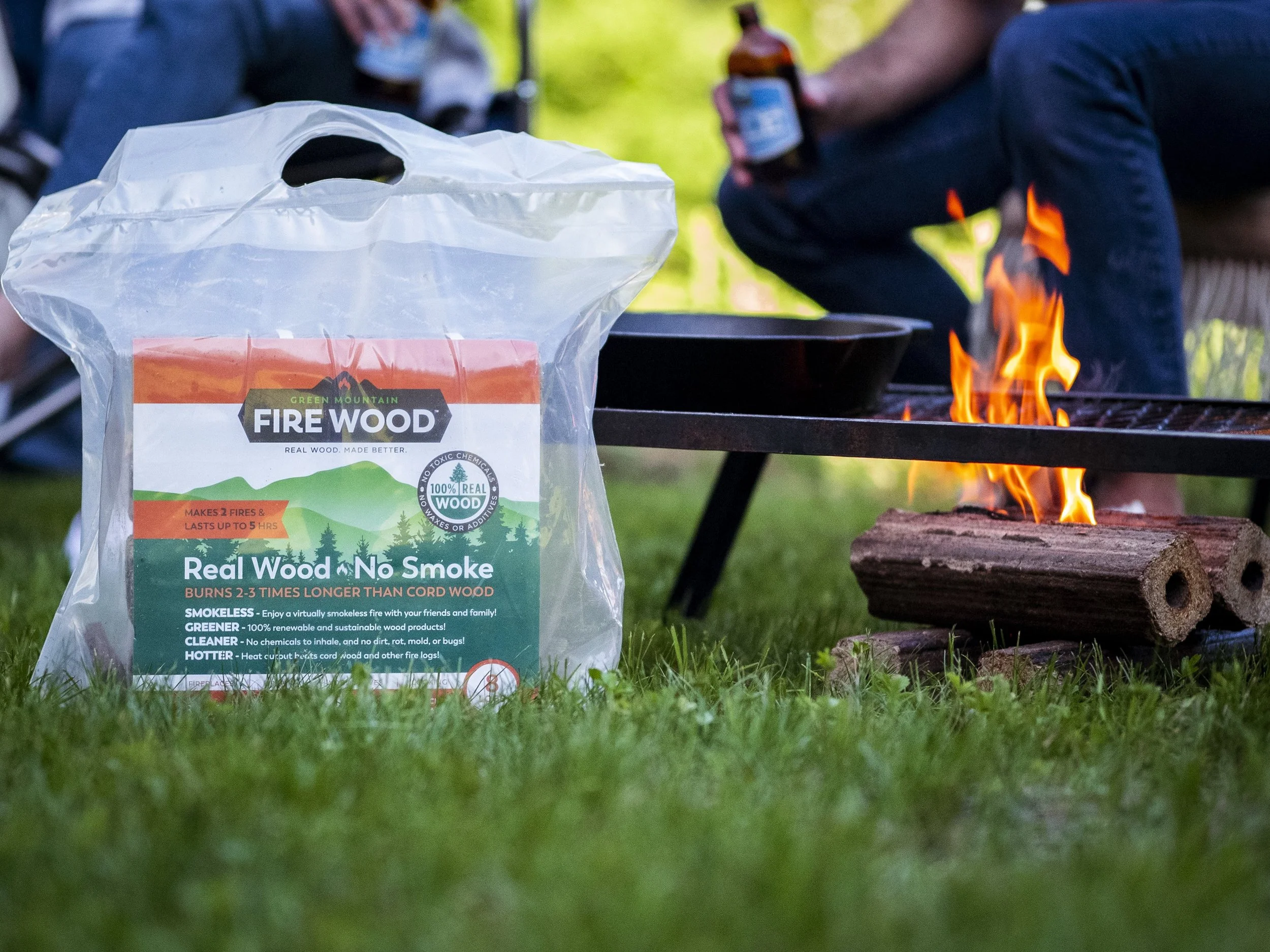 Green Mountain Firewood Made from 100 Renewable and Sustainable Material