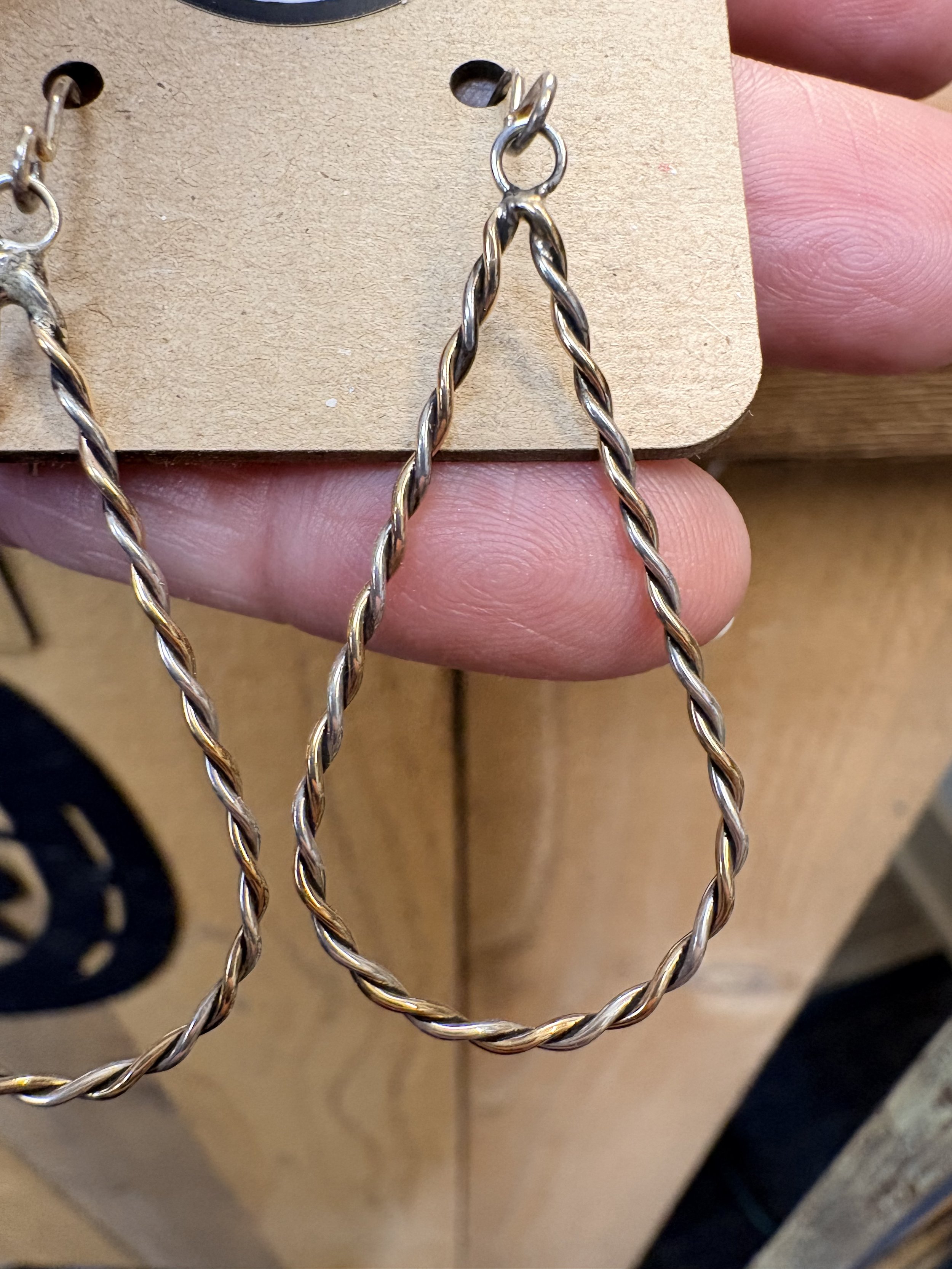 Twisted Silver & Brass Earrings #2