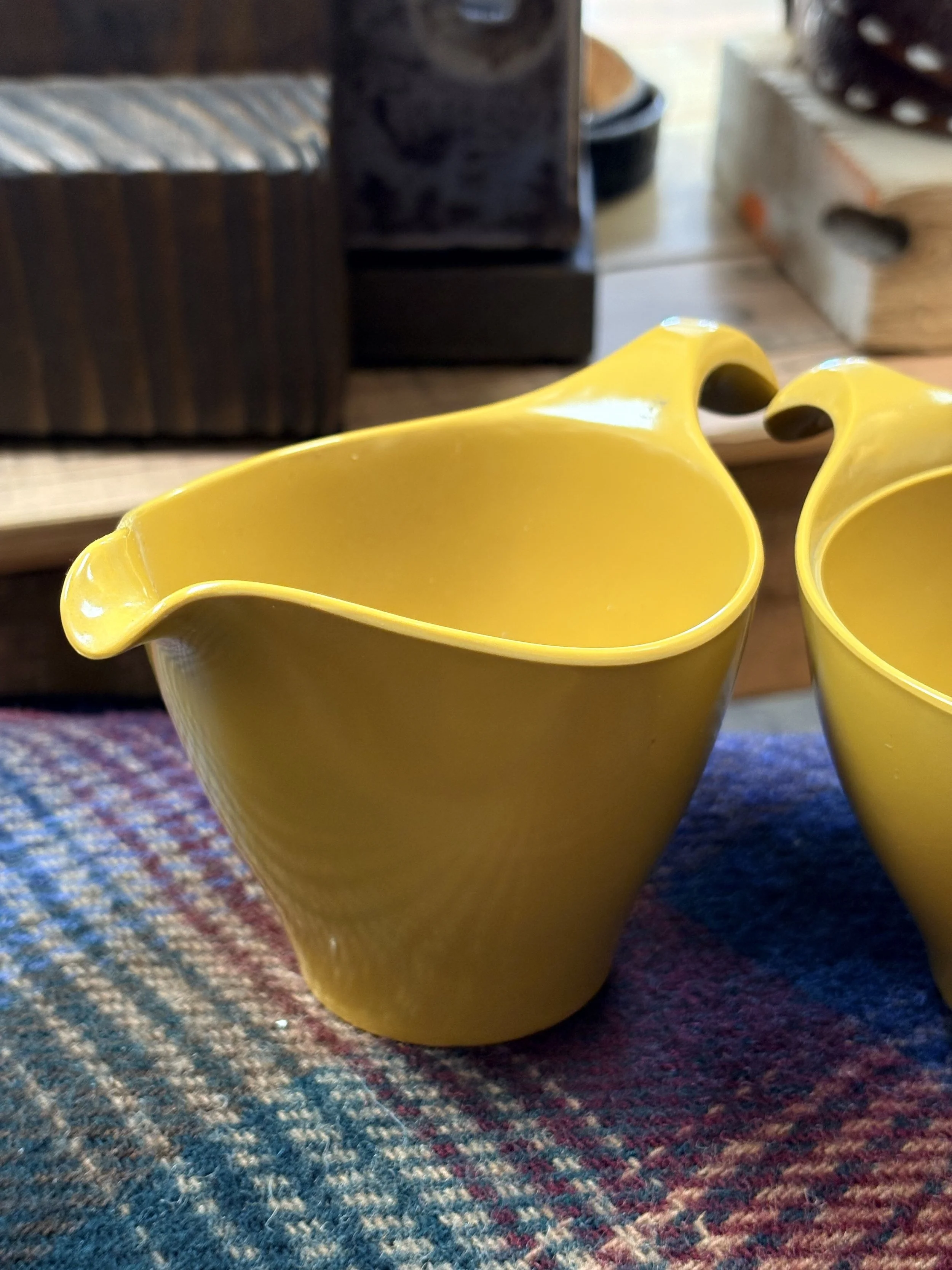 Vtg MCM Retro Melamine Mustard C & S #6.jpg