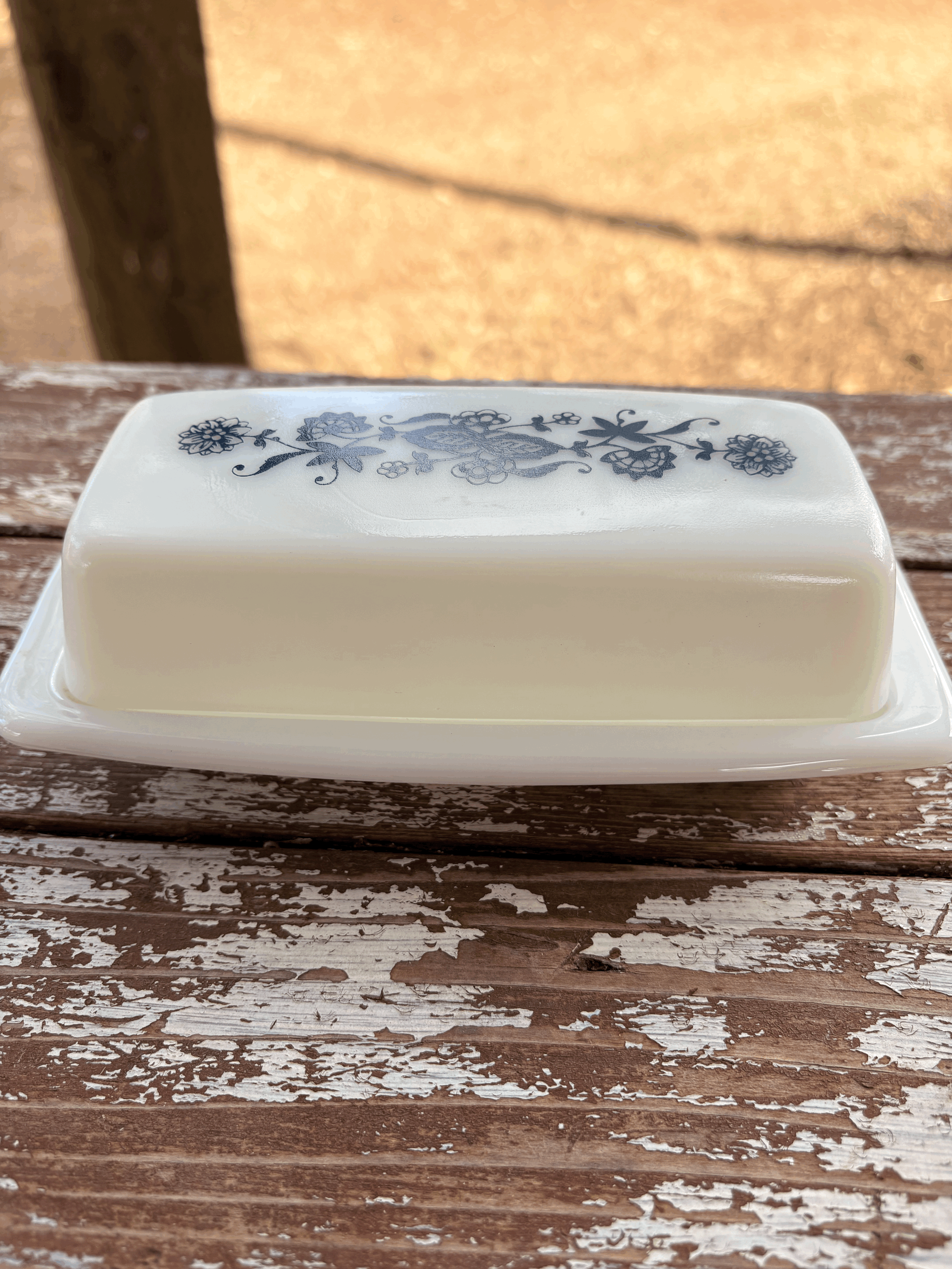 Vintage Pyrex Old Town Butter Dish