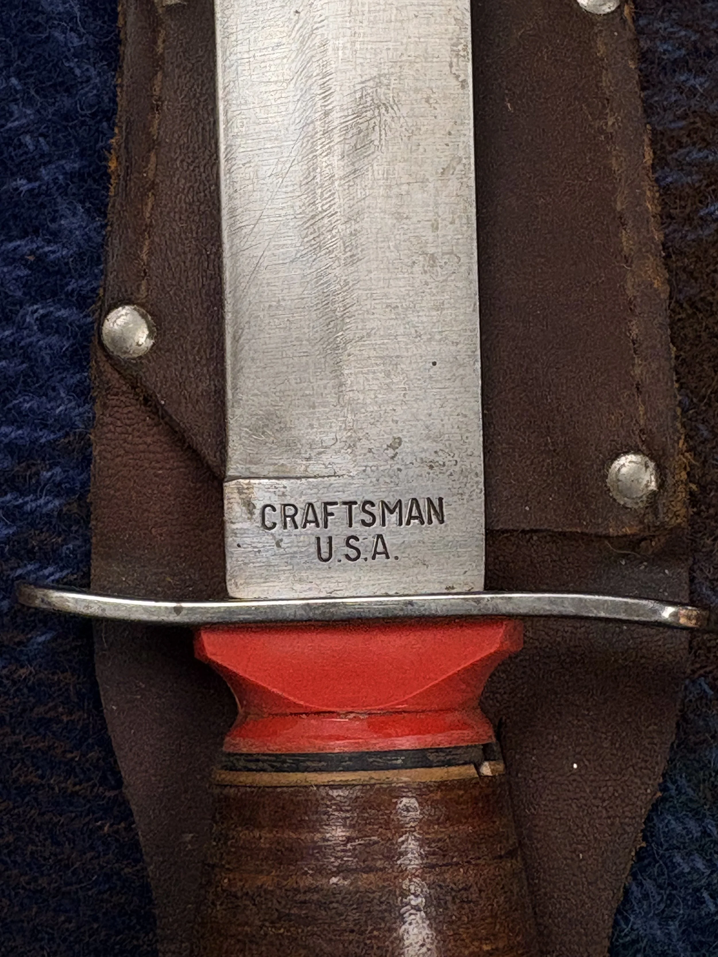 Craftsman Knife with Leather Handle and Sheath | USA Made