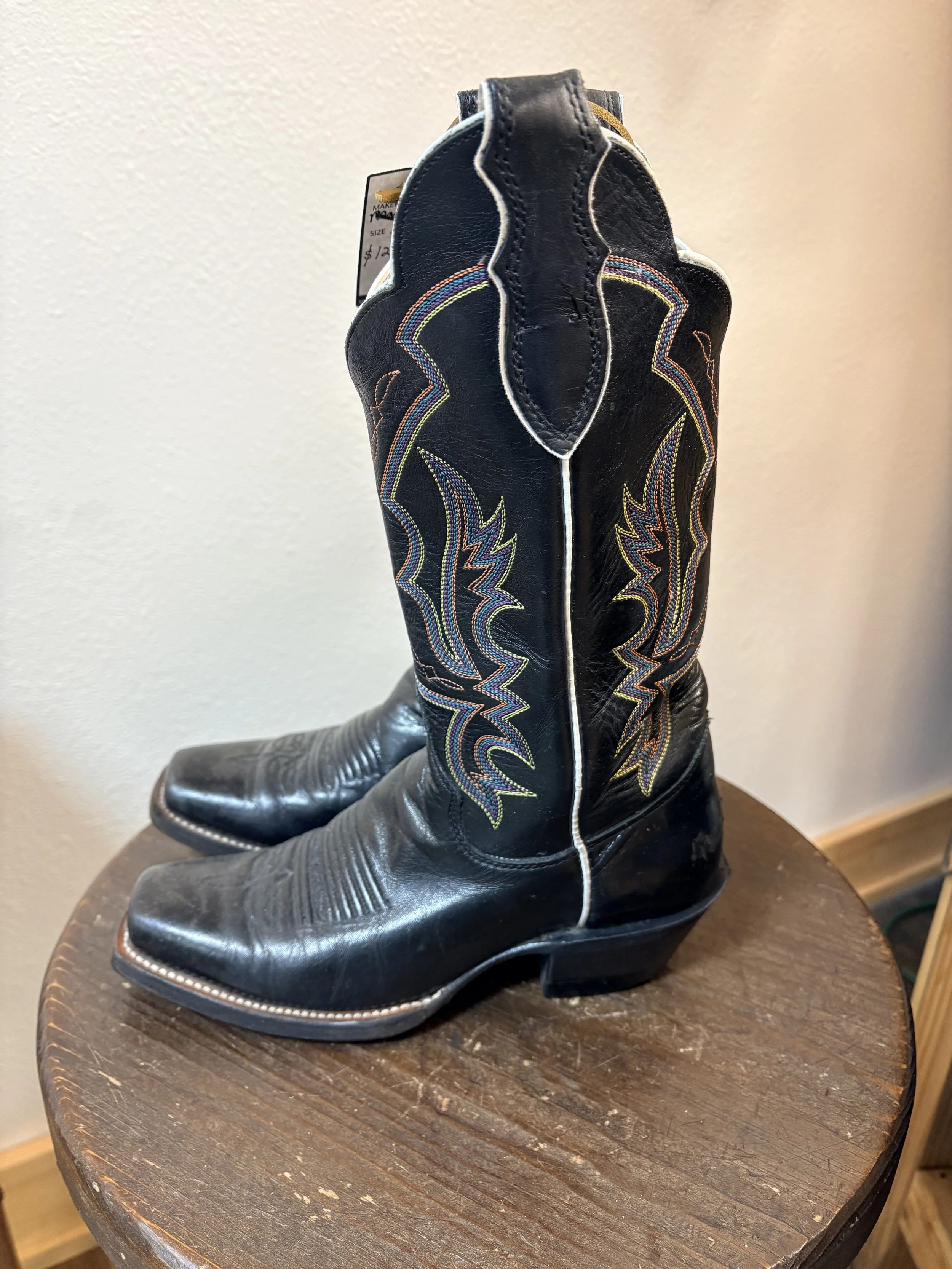 Justin Black Leather Boots #3.jpg