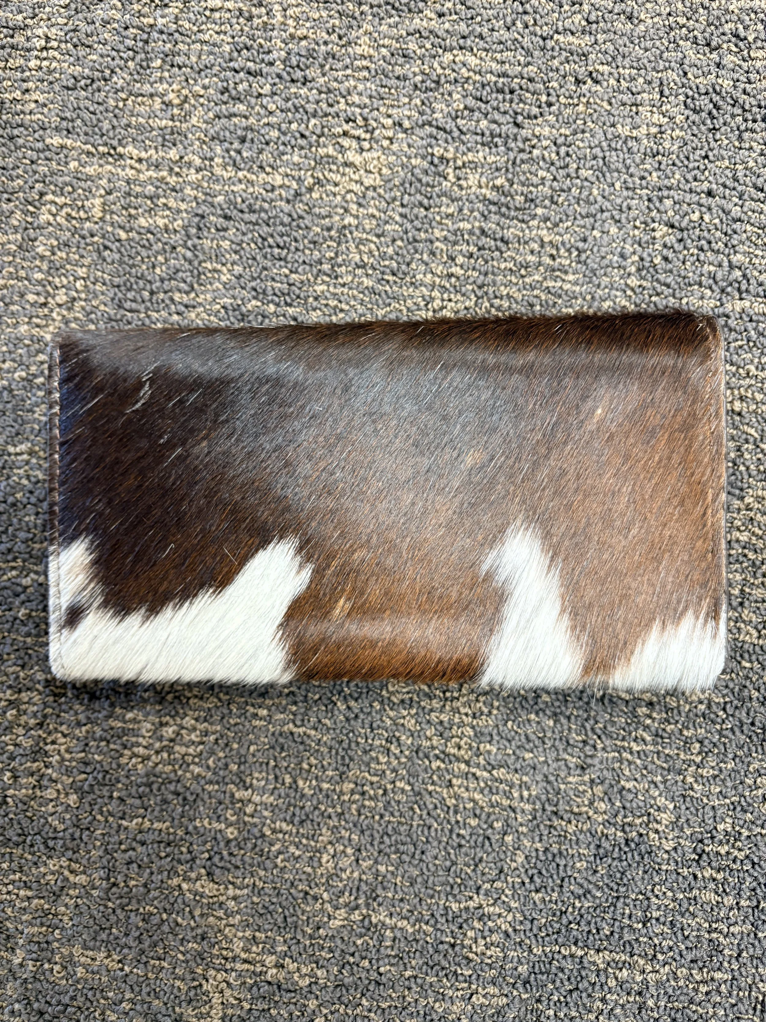 cowhide and Leather Tooled Clutch #2.jpg