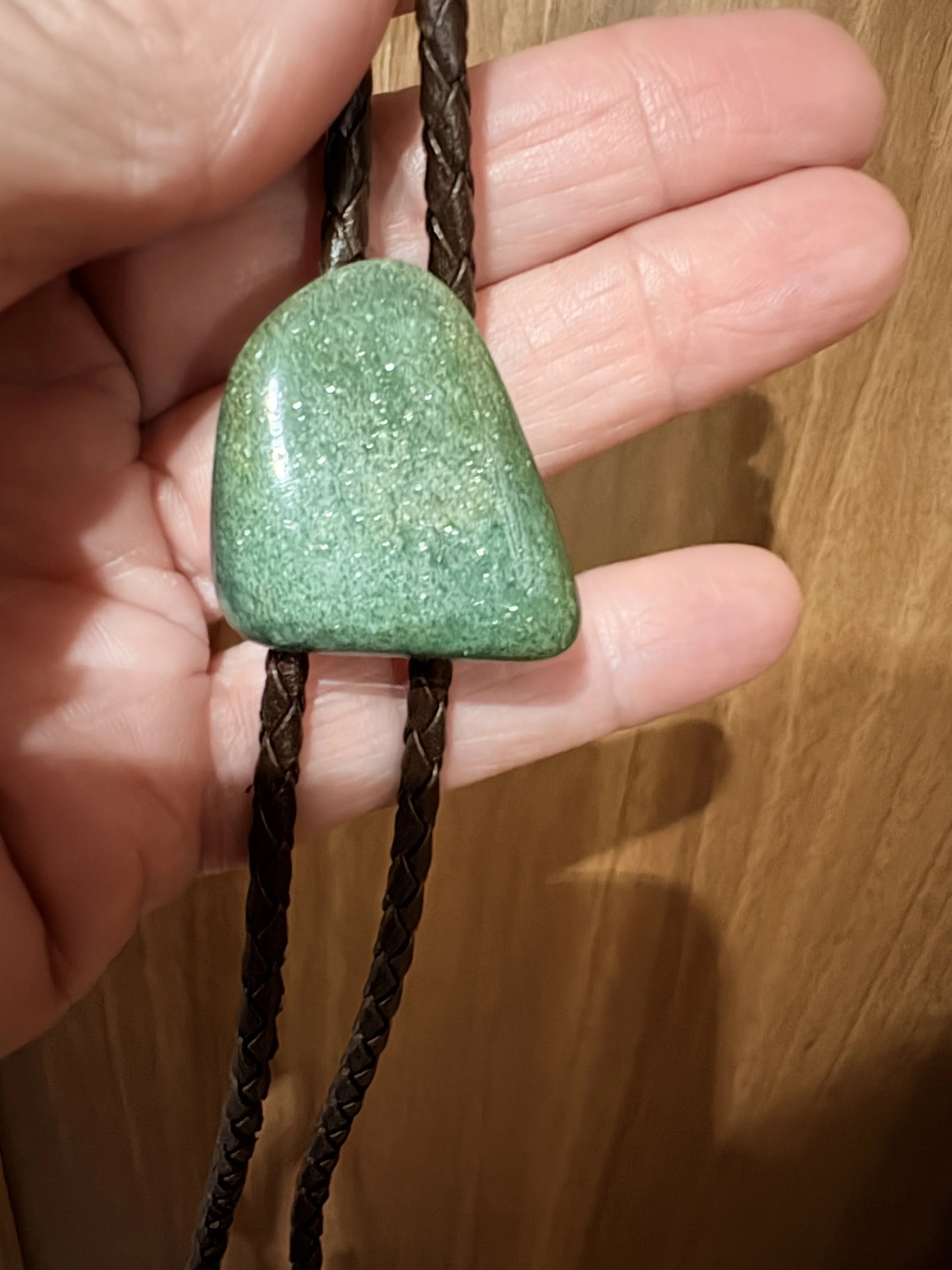 Vintage Aventurine Bolo Tie.jpg