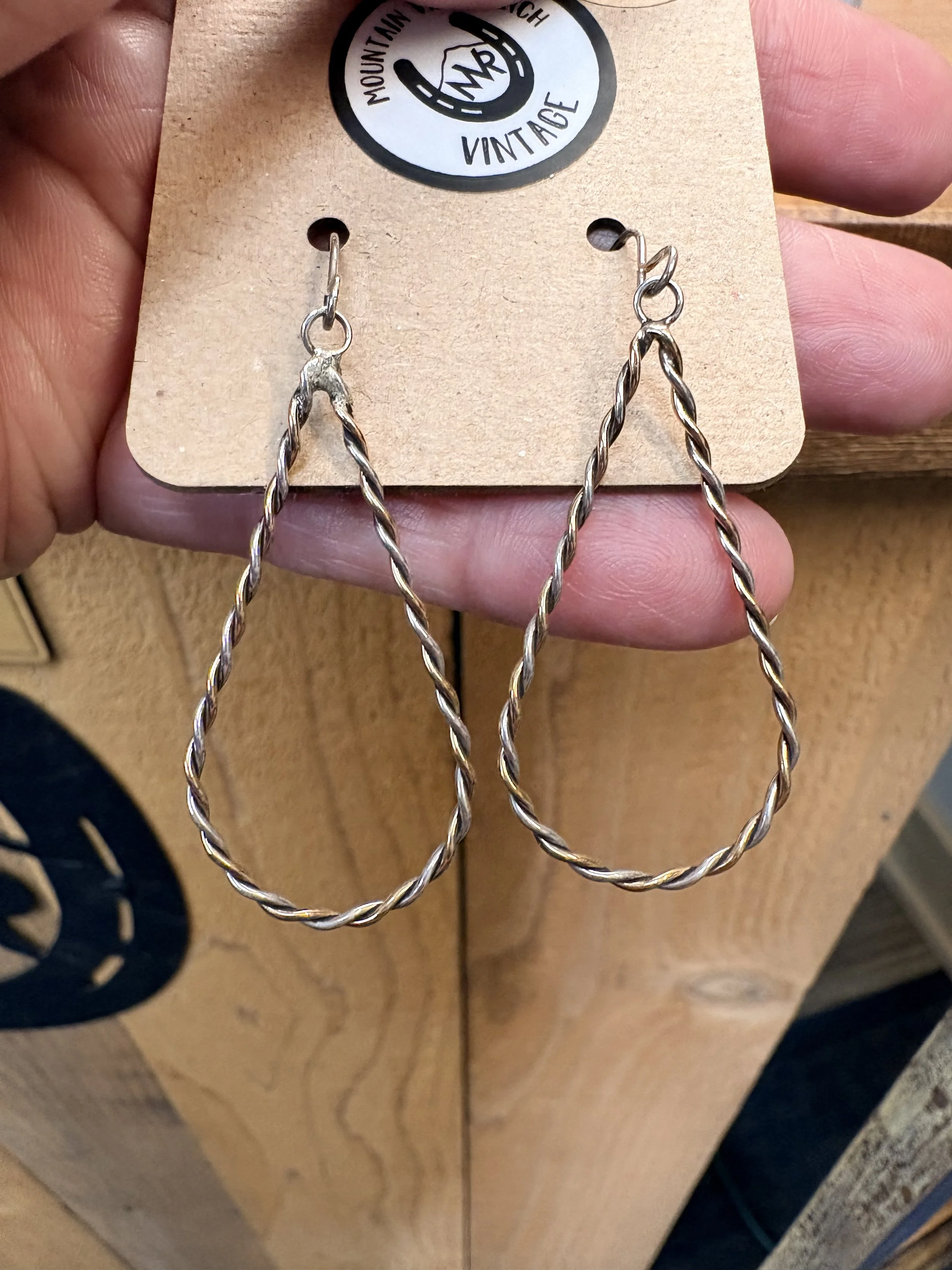 Twisted Silver & Brass Earrings #1