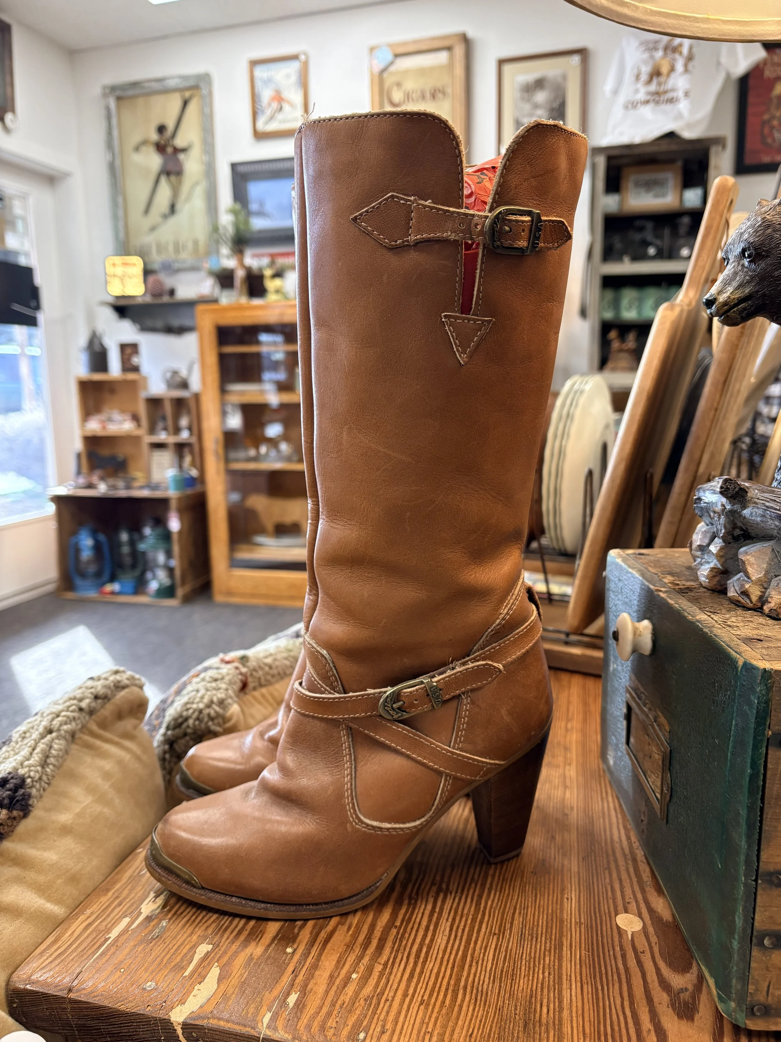 Vintage Zodiak USA Leather Boots | Carmel | Size 6