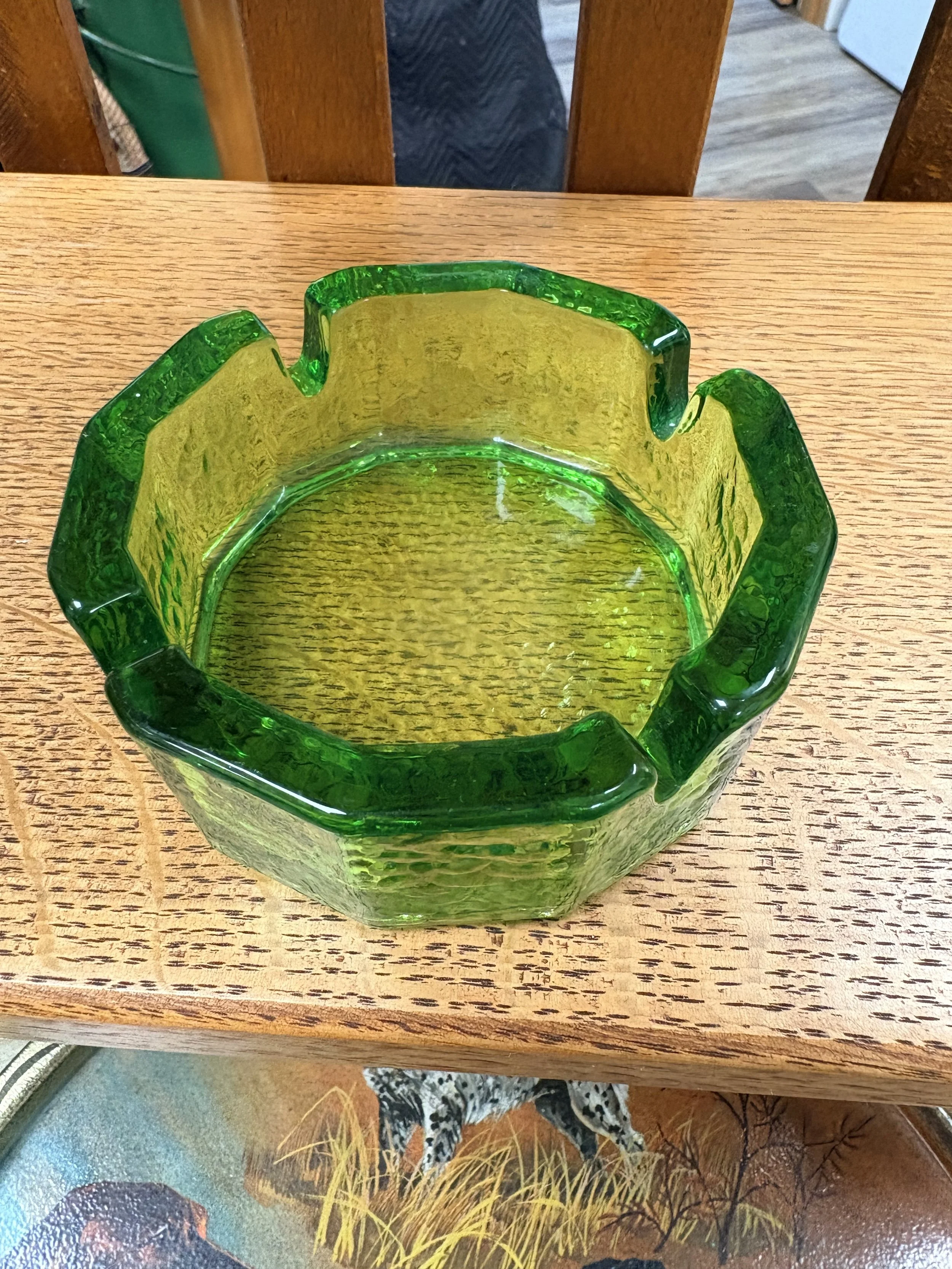 Vtg Blenko Green Ashtray #4.jpg