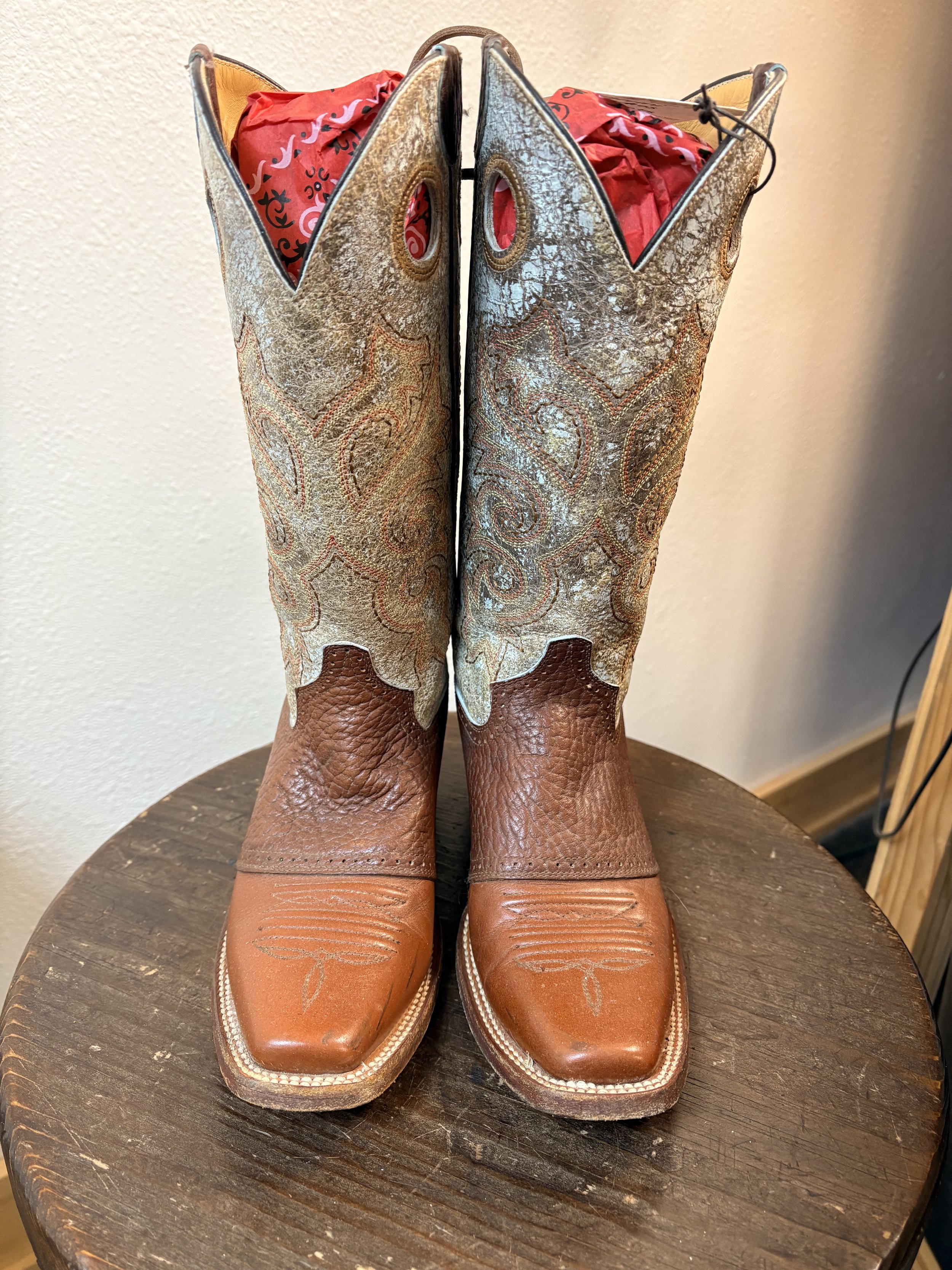Ferrini Ladies Leather Cowgirl Boots - Size 8 - Super Cute