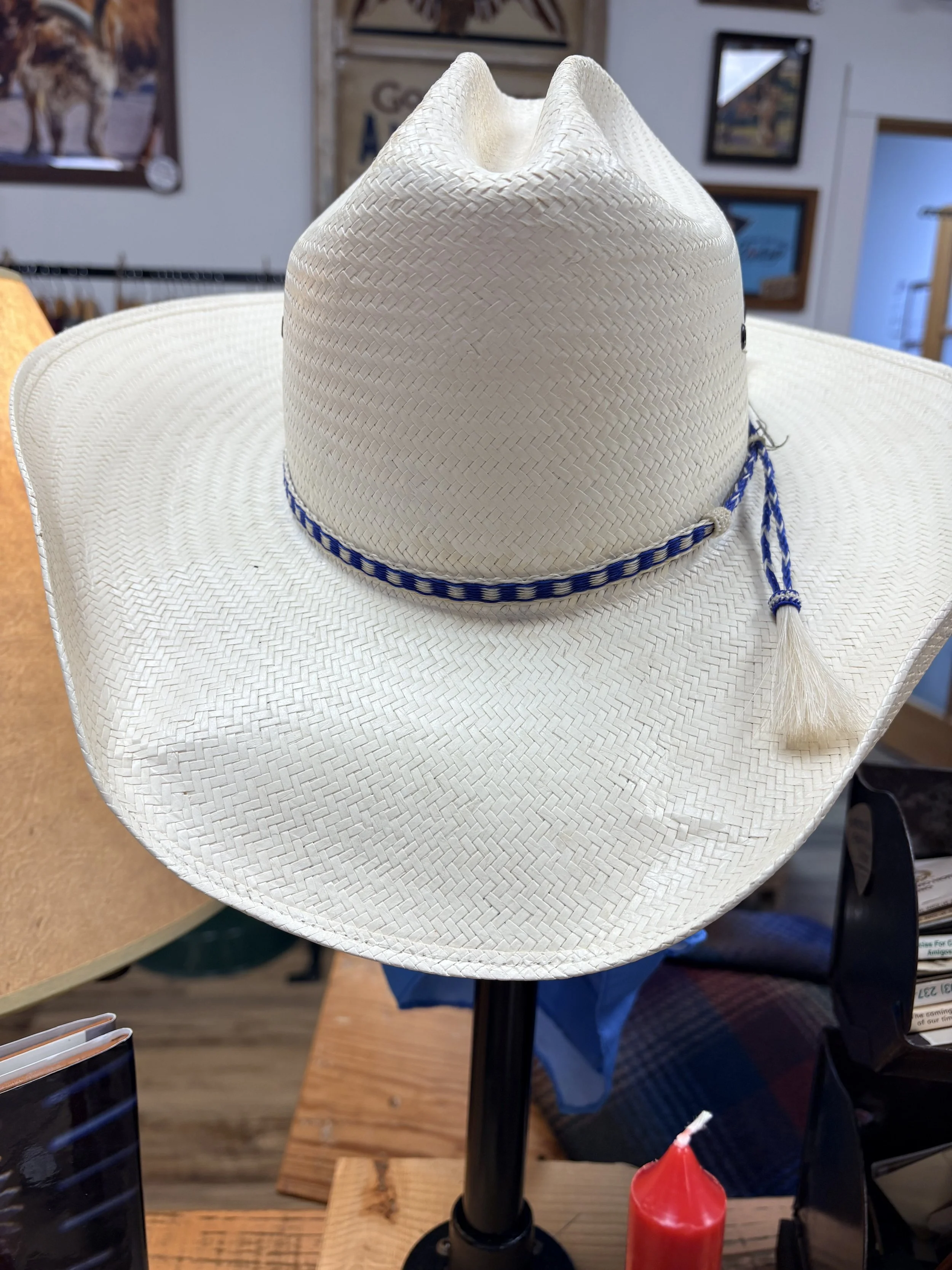 John B Stetson Classic Straw Cowboy Hat | JBS Hat Pin