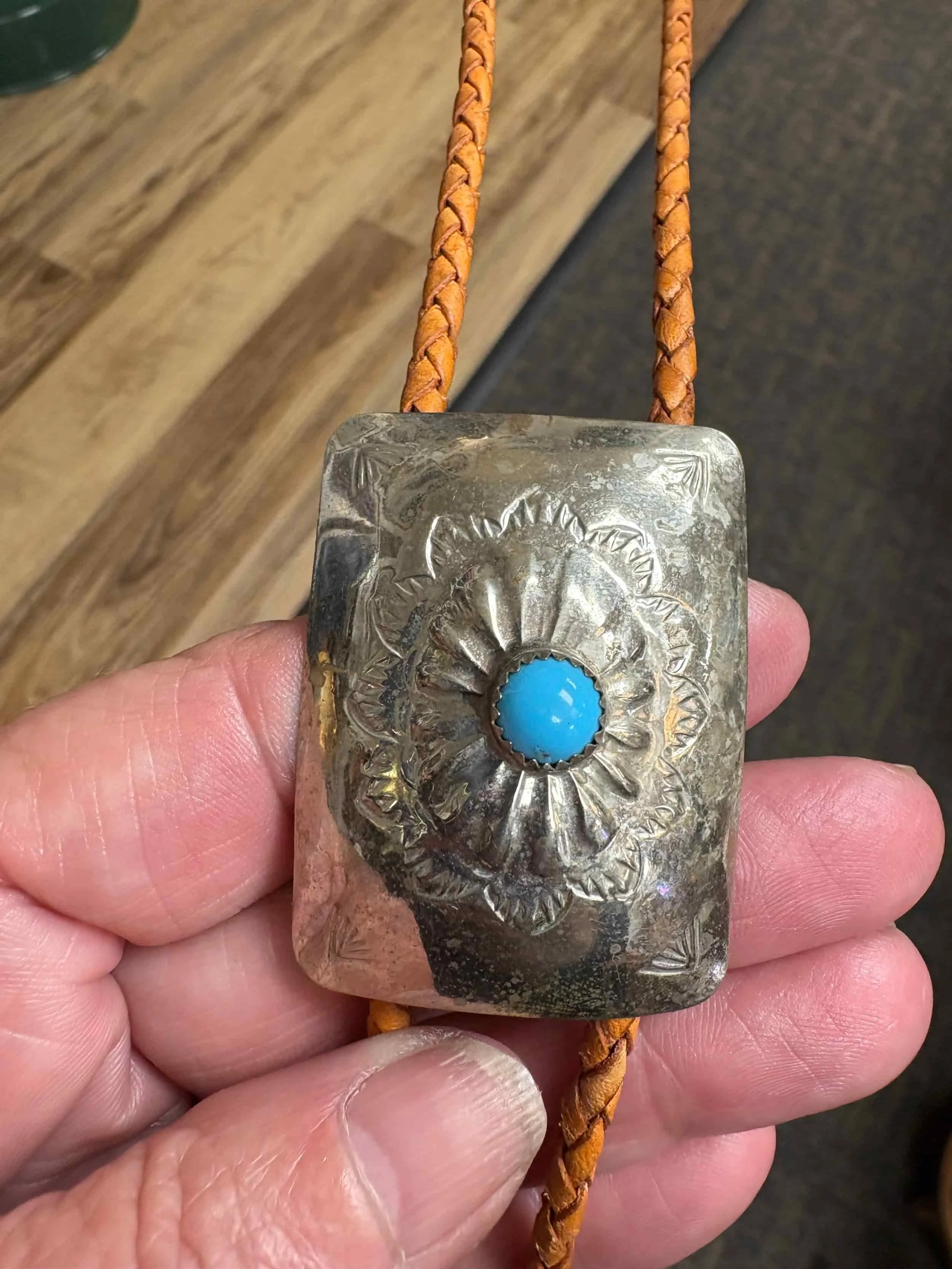 Elevate Your Style with a Tan Braided Leather Bolo Tie