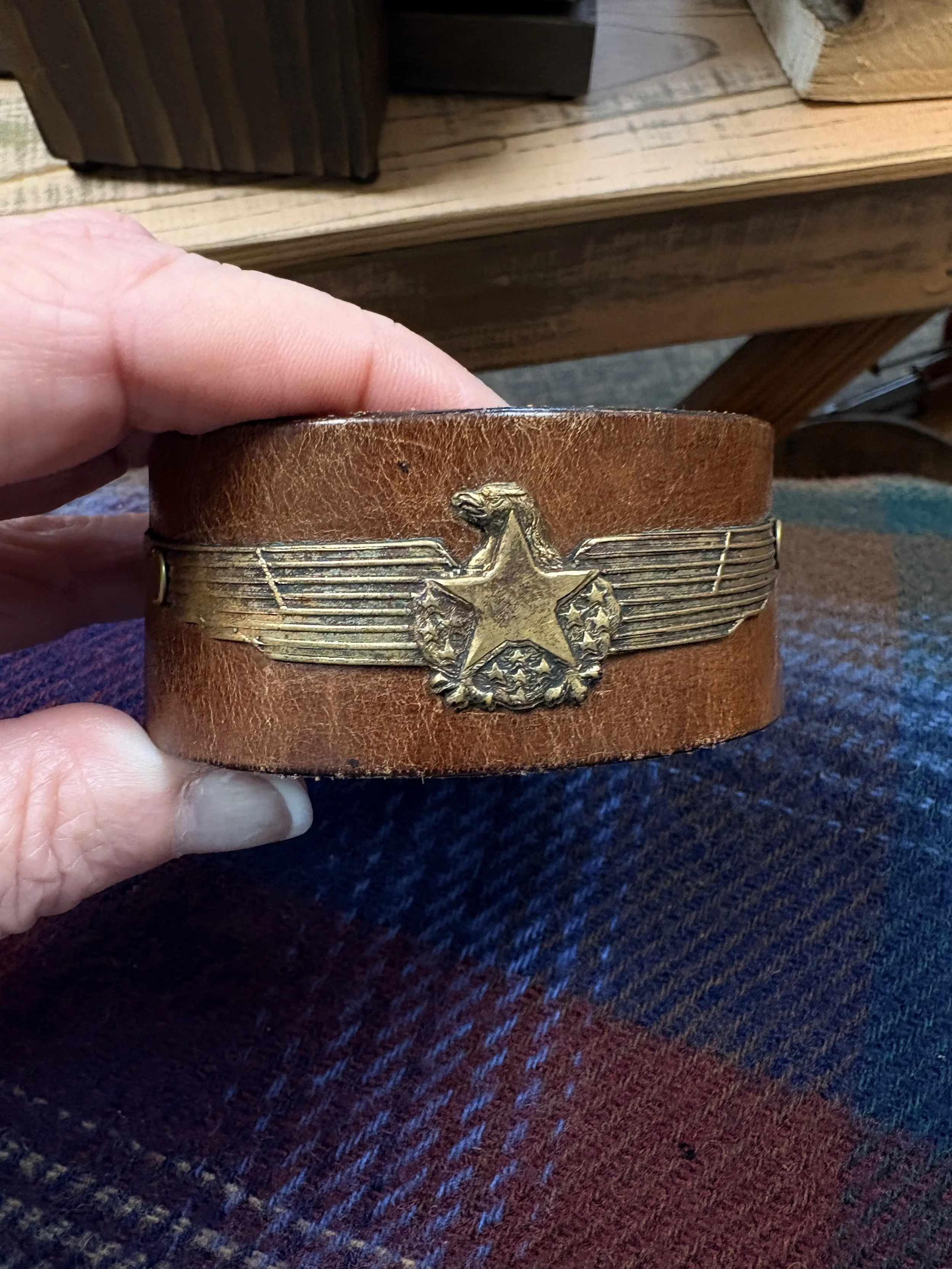 Eagle & Star Leather Cuff #1.jpg