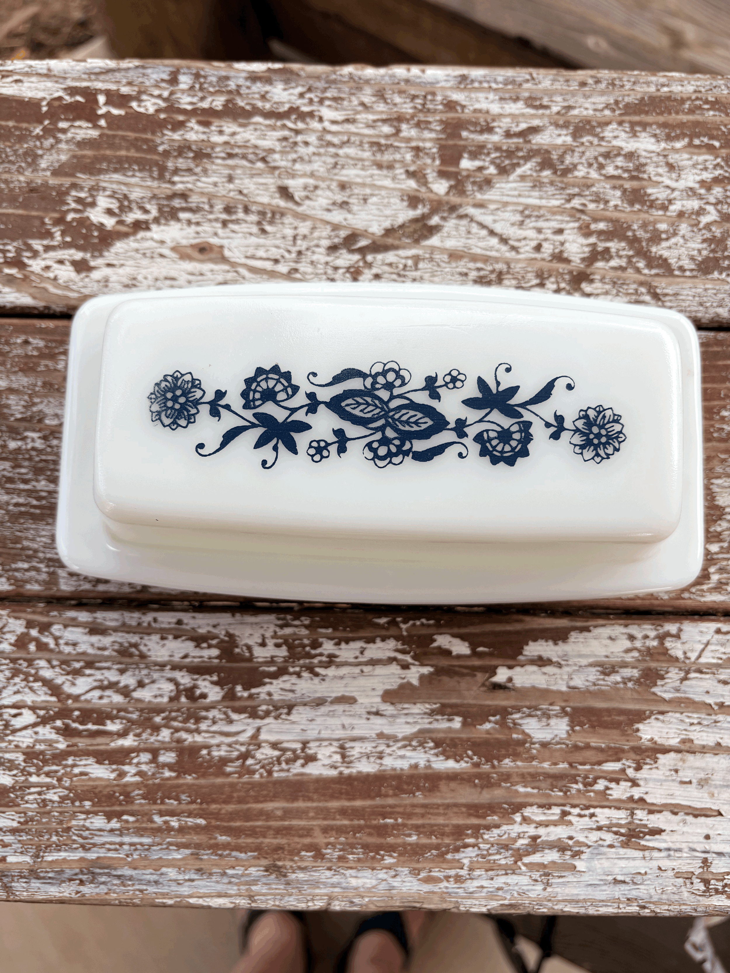 Vintage Pyrex Old Town Butter Dish