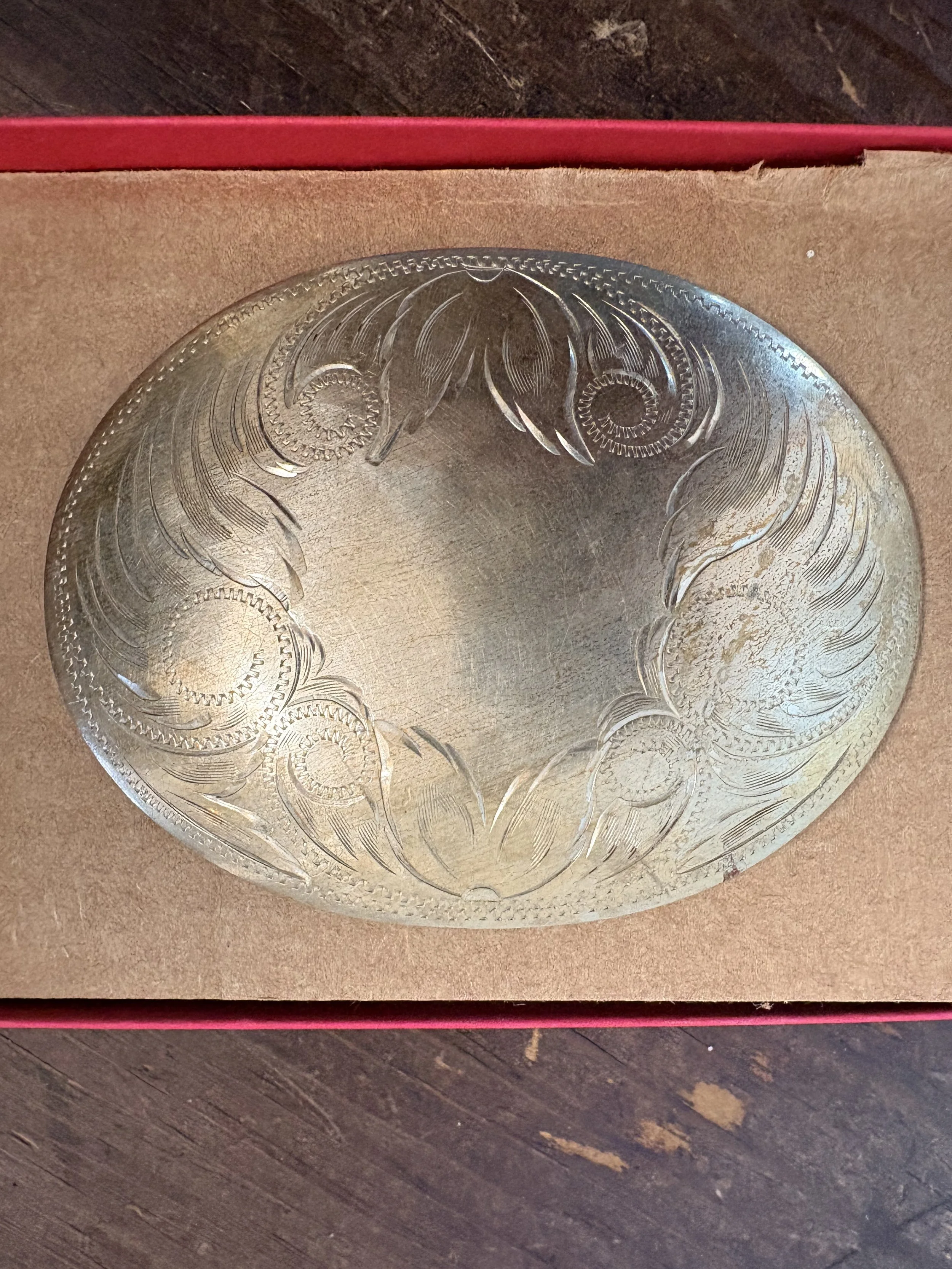 Vintage German Silver Belt Buckle by Irvine & Jachens