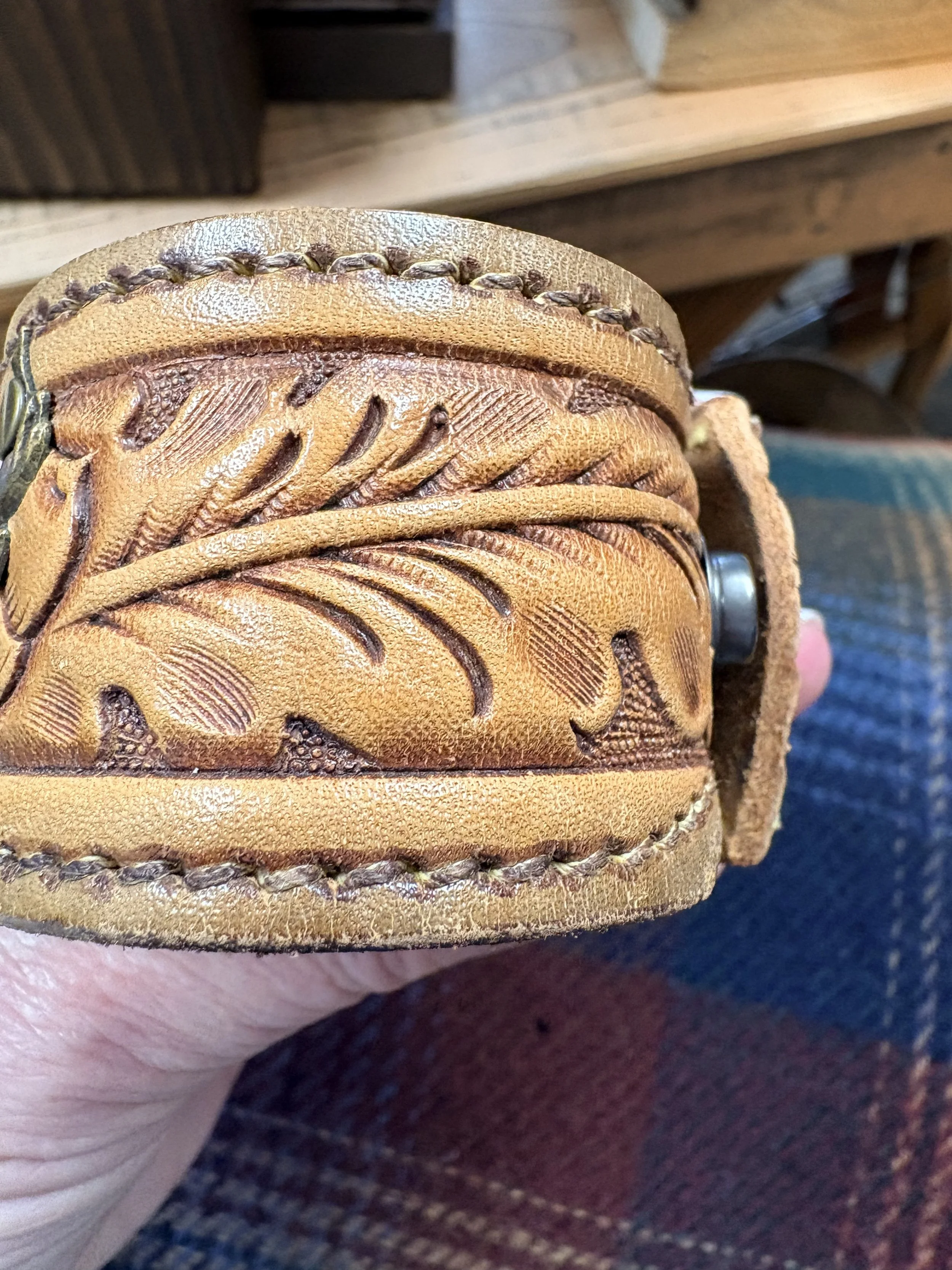 Elk Head Leather Cuff #5.jpg