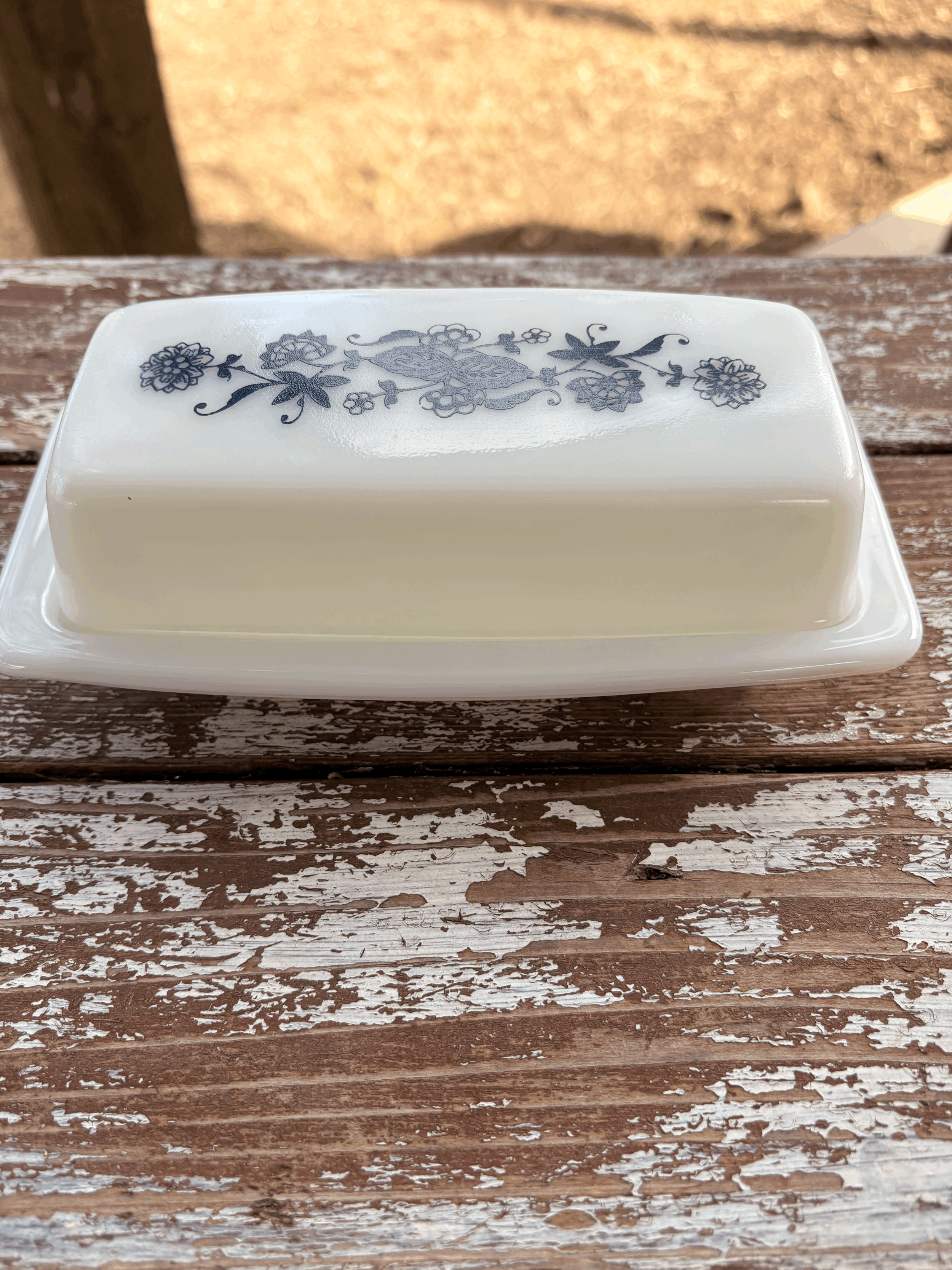 Vintage Pyrex Old Town Butter Dish