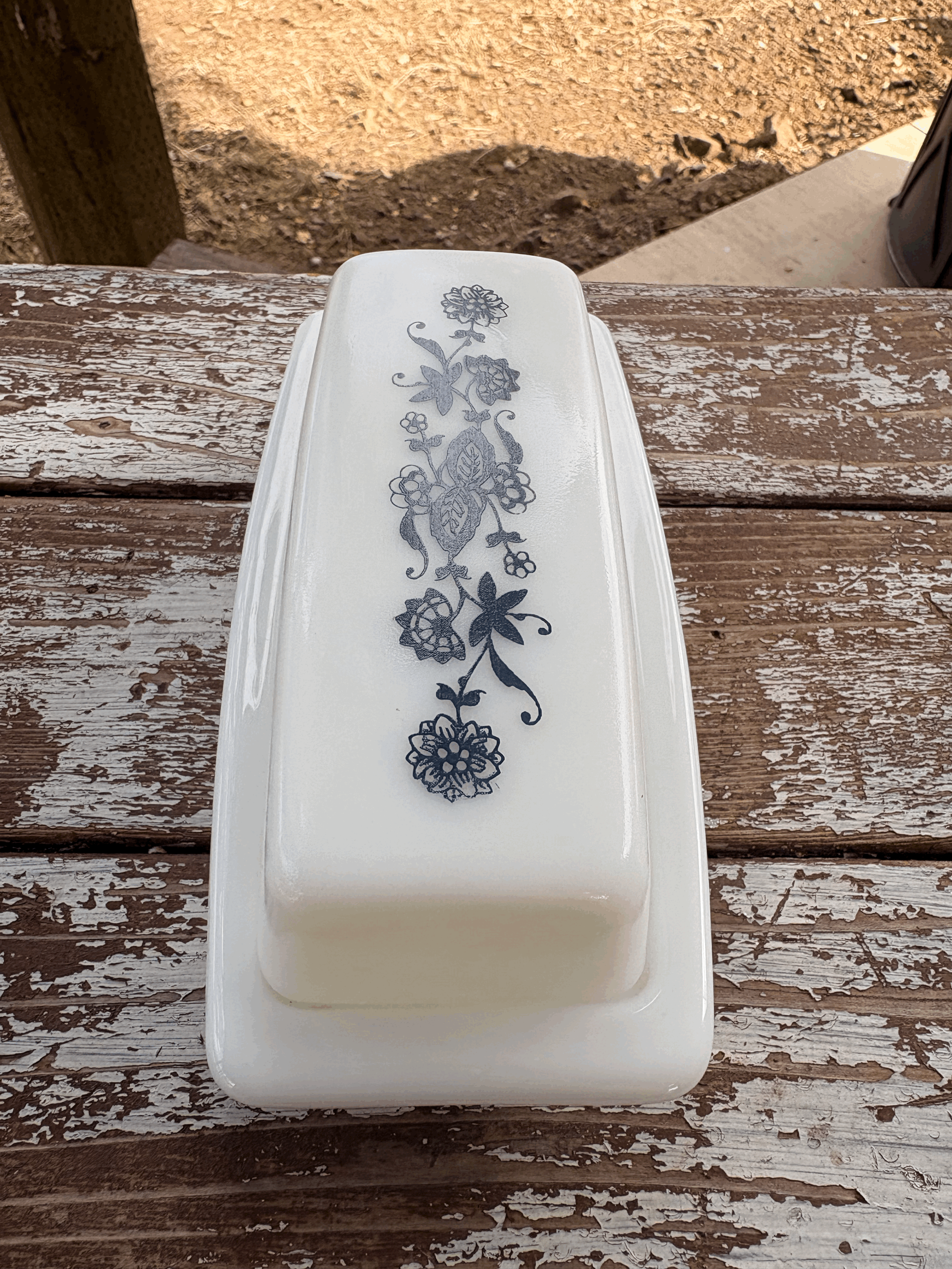 Vintage Pyrex Old Town Butter Dish
