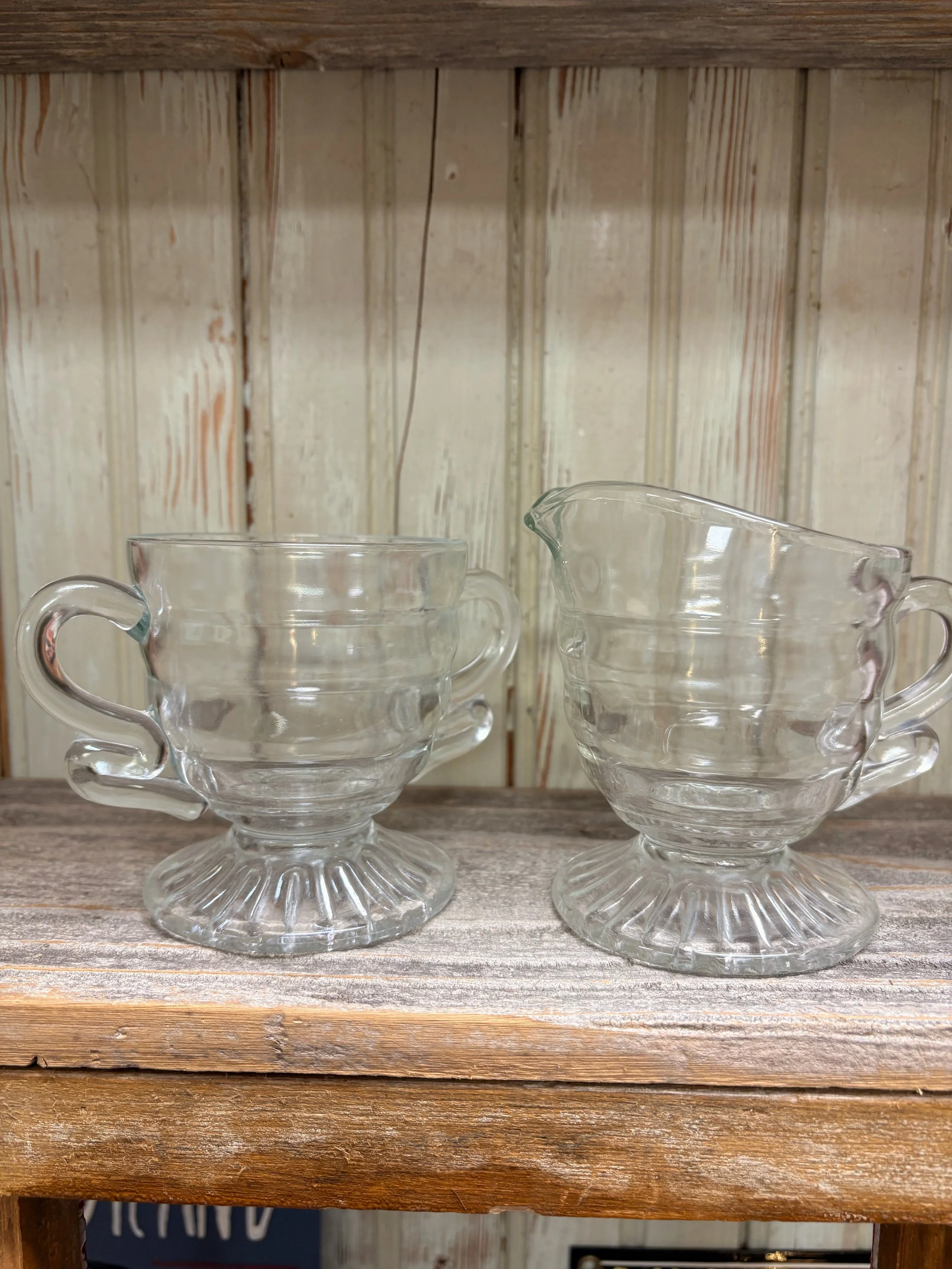 1950's Indiana Glass Cream & Sugar  Set