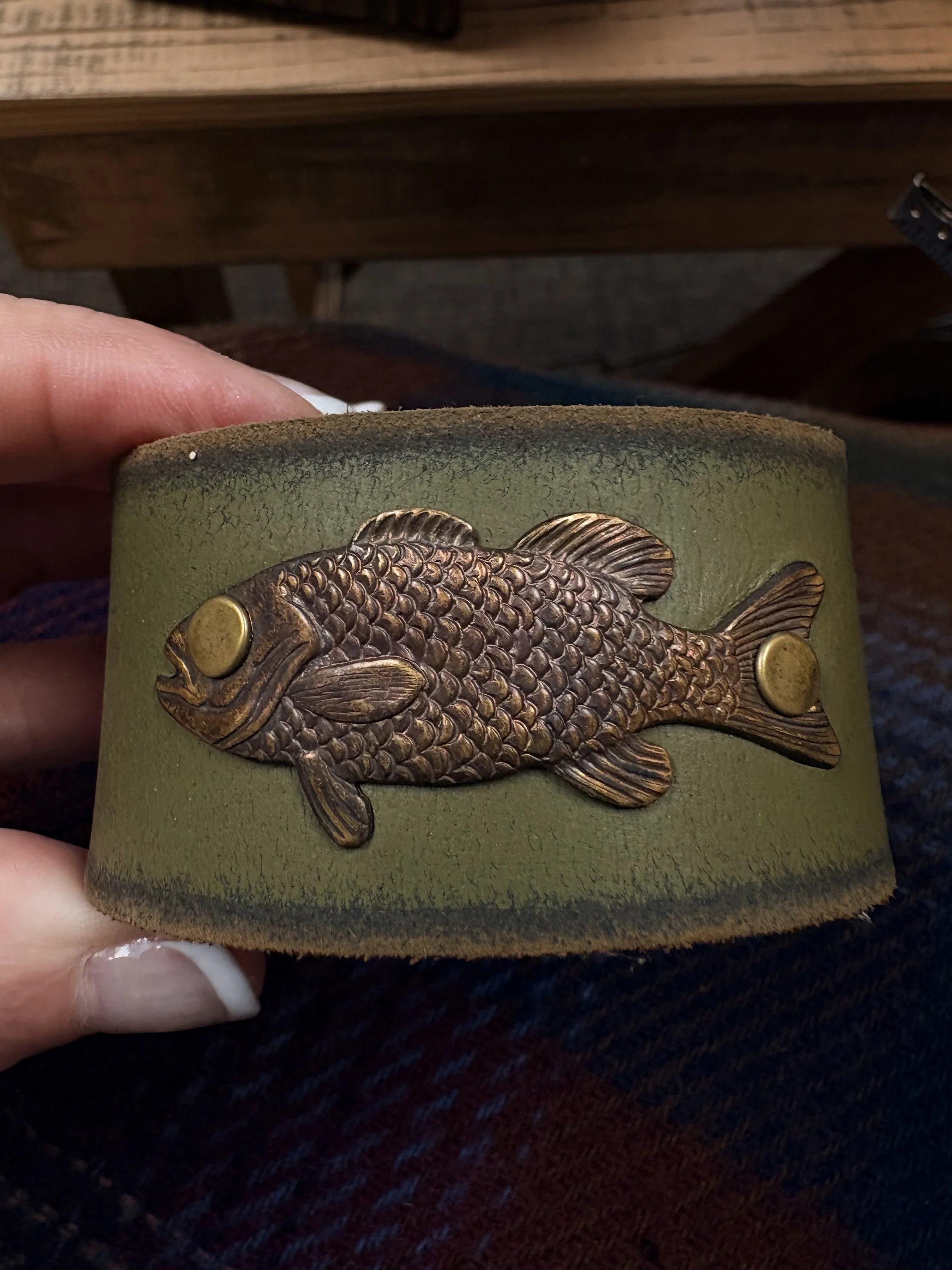 Green Fish Leather Cuff #1.jpg