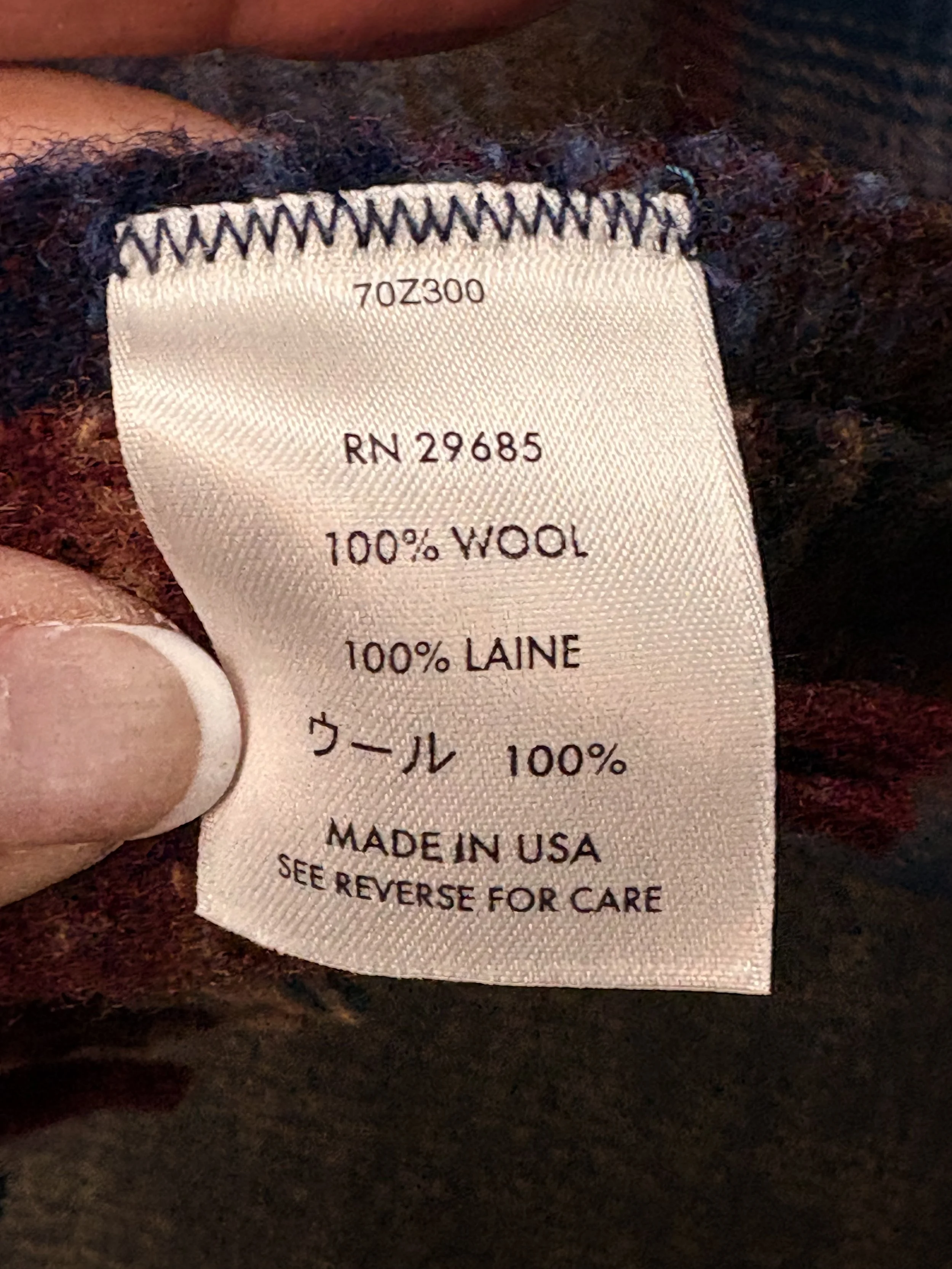 Pendleton Wool Blanket 70 X 54 #3.jpg