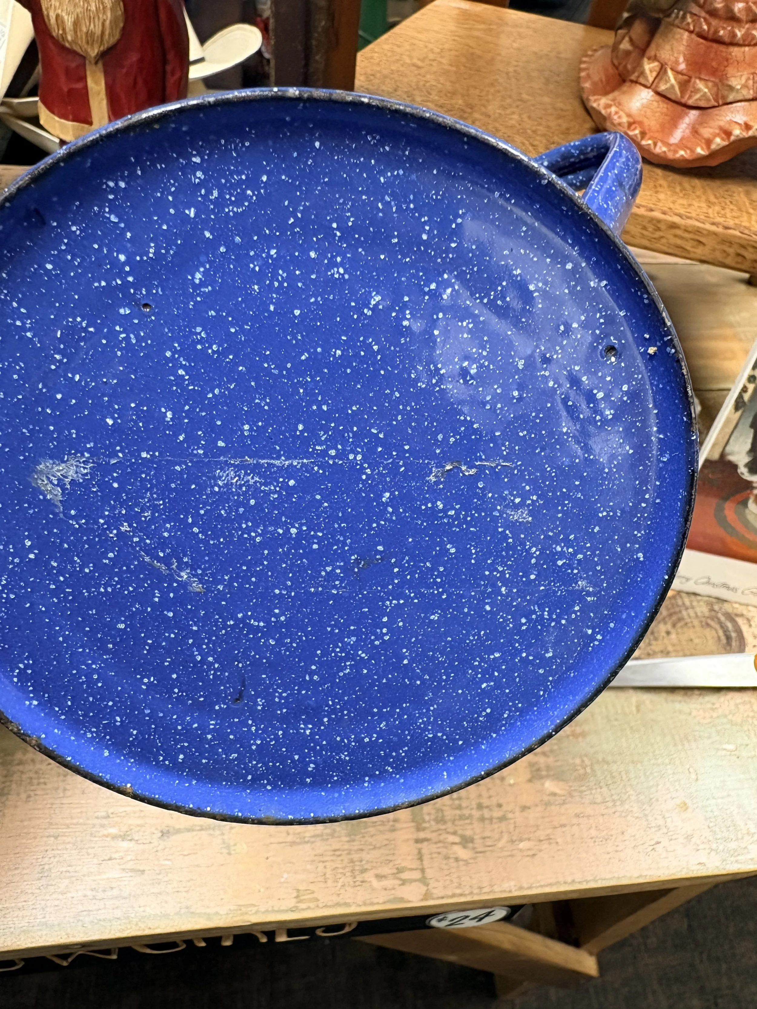 Vtg Blue Enamel Coffee Pot #5.jpg