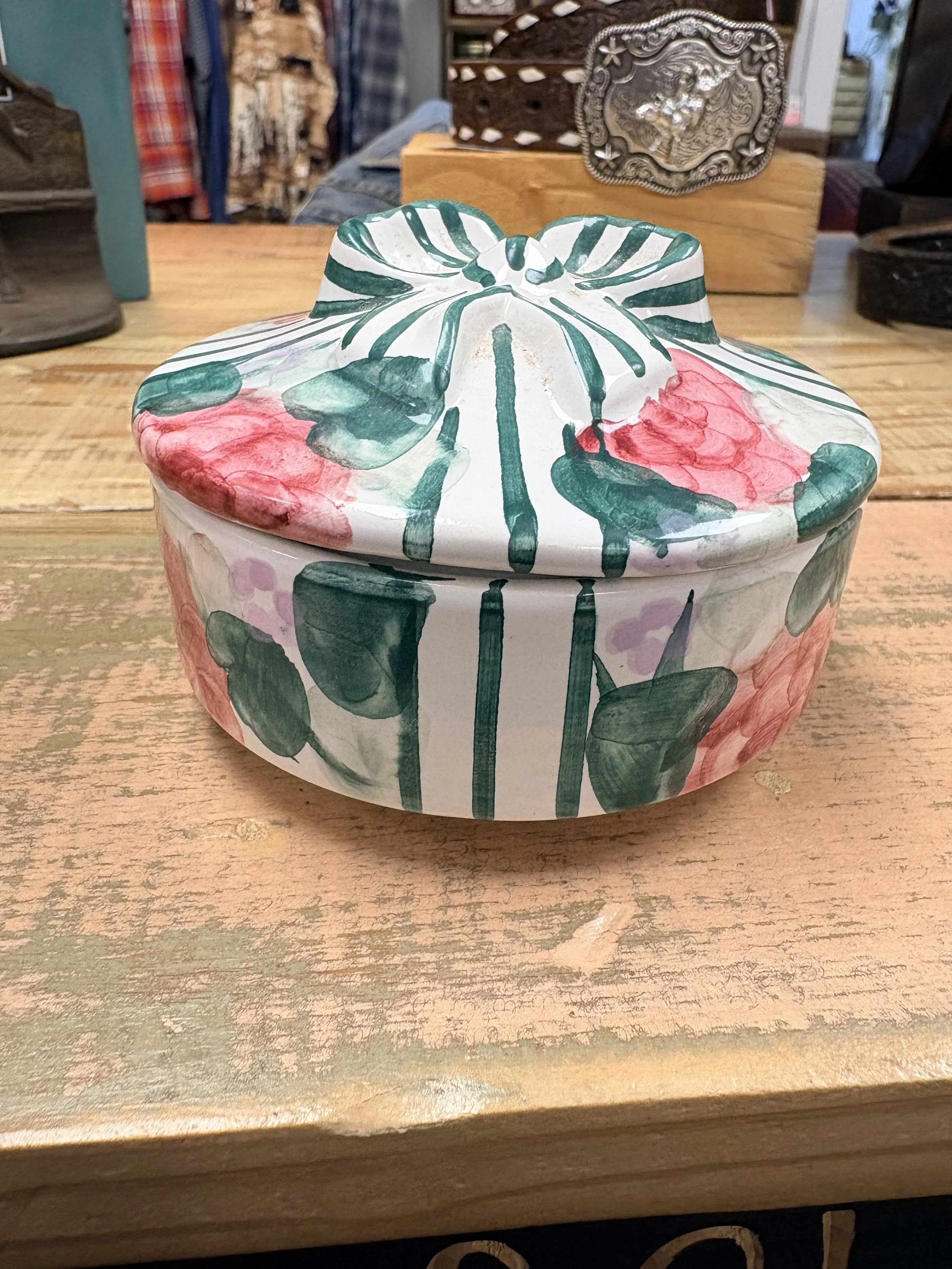 Cute Round Floral Dish #2