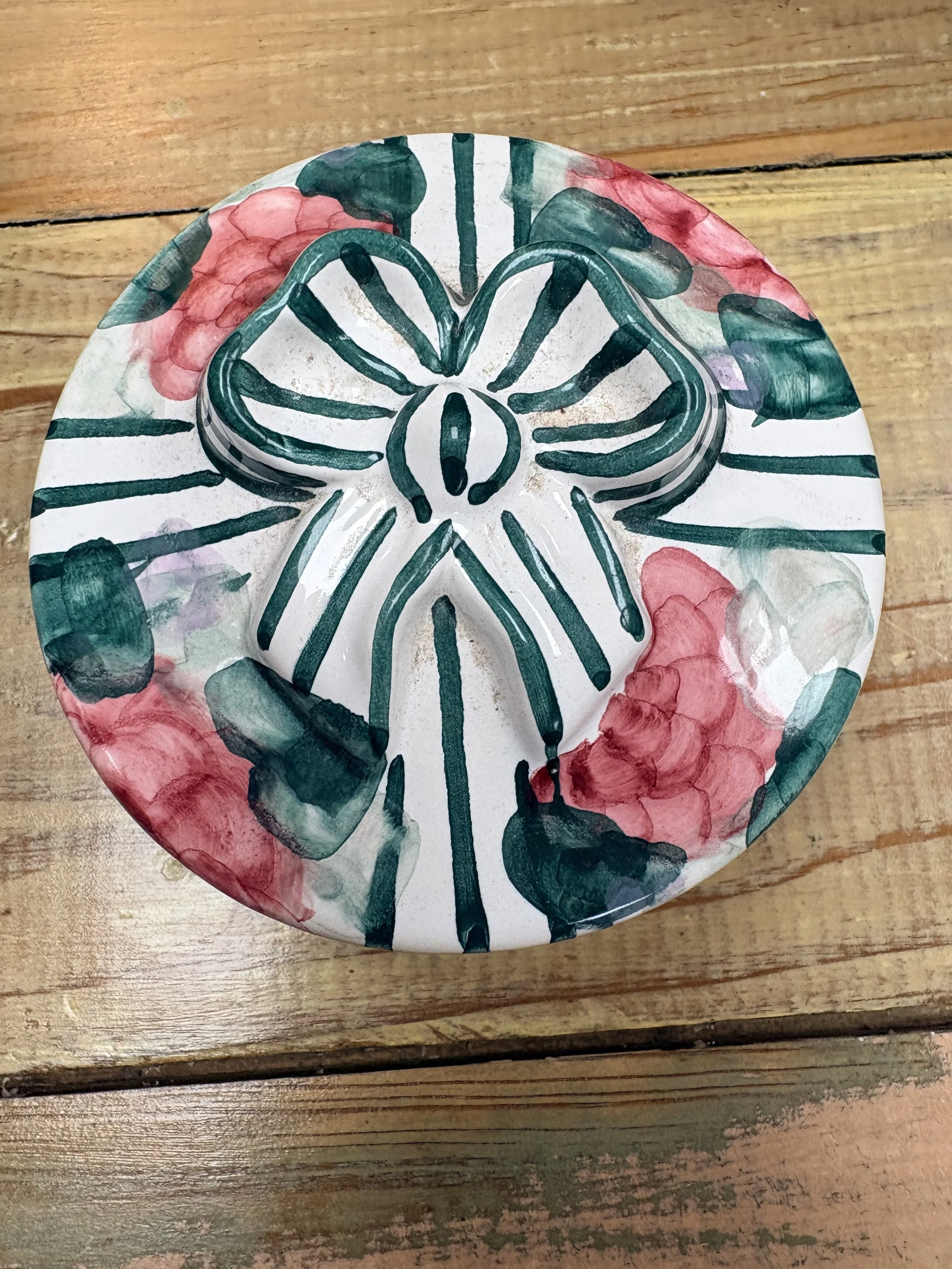 Cute Round Floral Dish #1