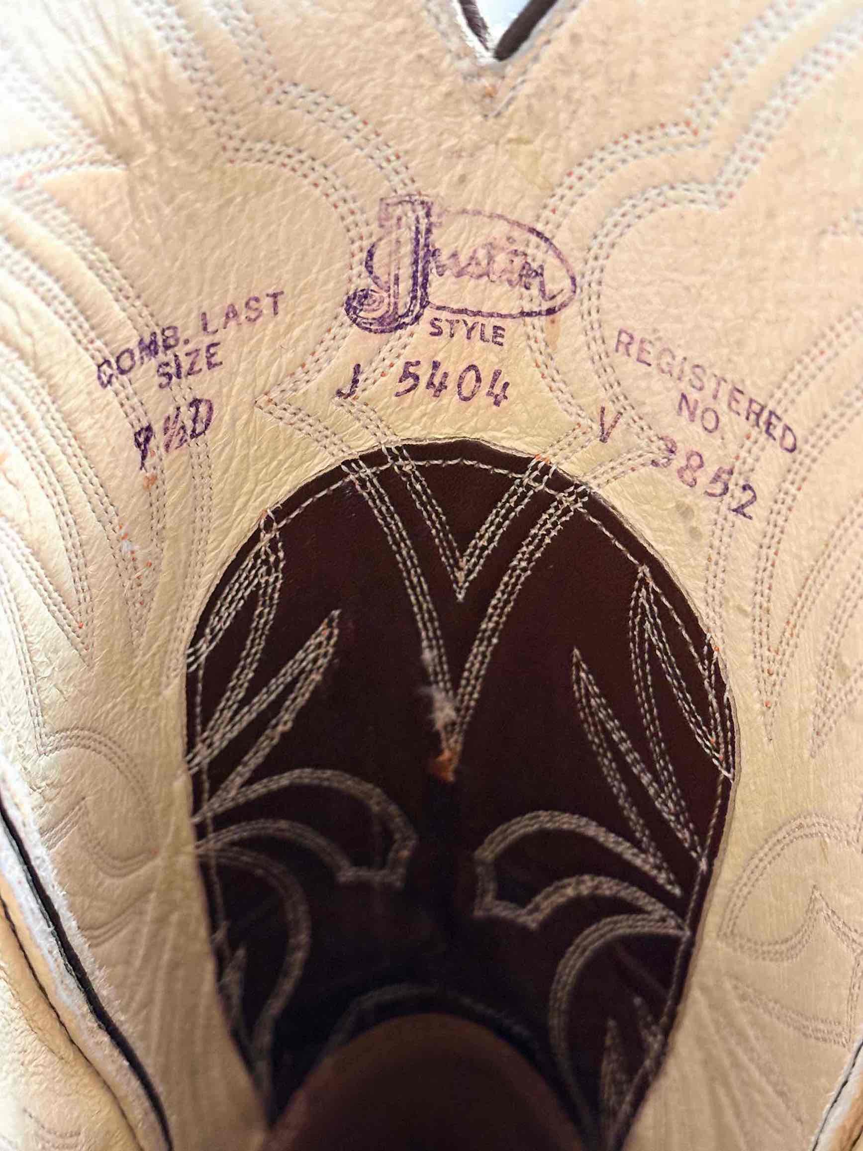 Men's Justin Brown Cowboy Boots #5