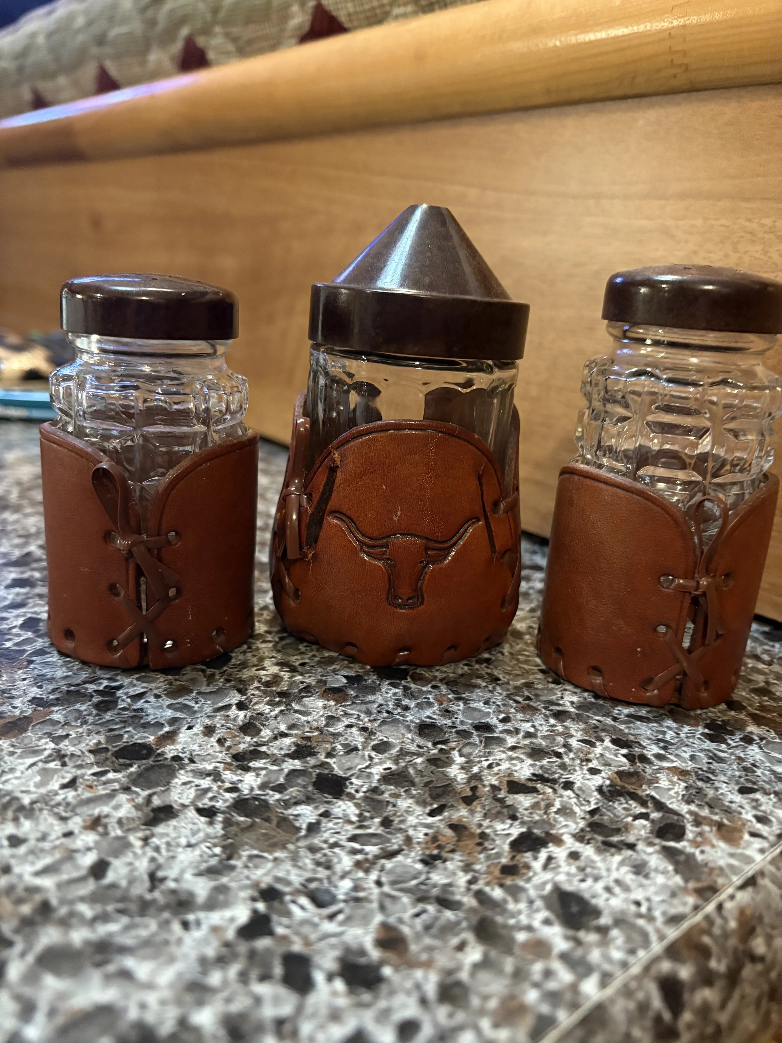 Leather Tooled Leather Condiment #2
