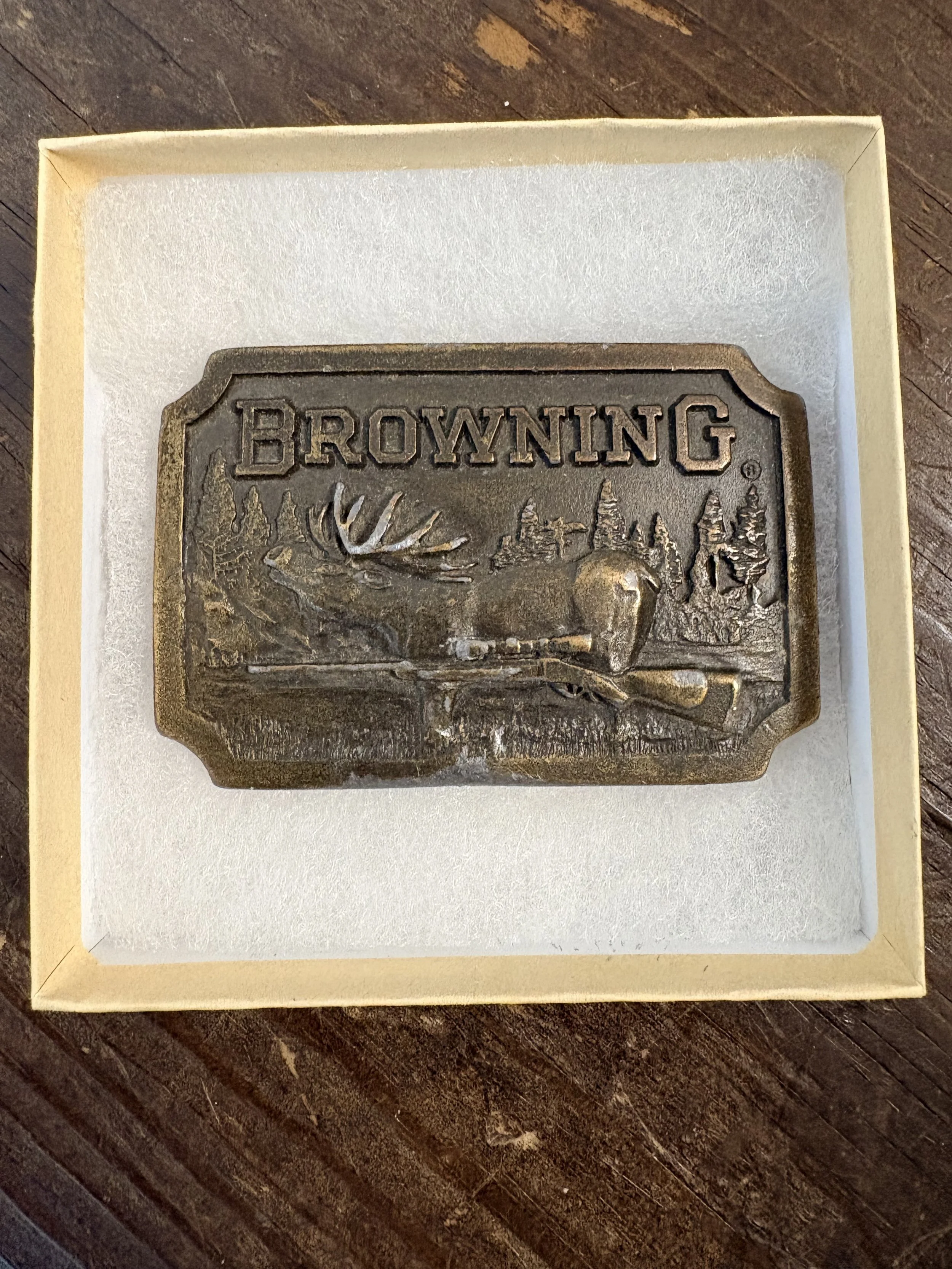 Vintage Browning Outdoor Adventure Belt Buckle | Western