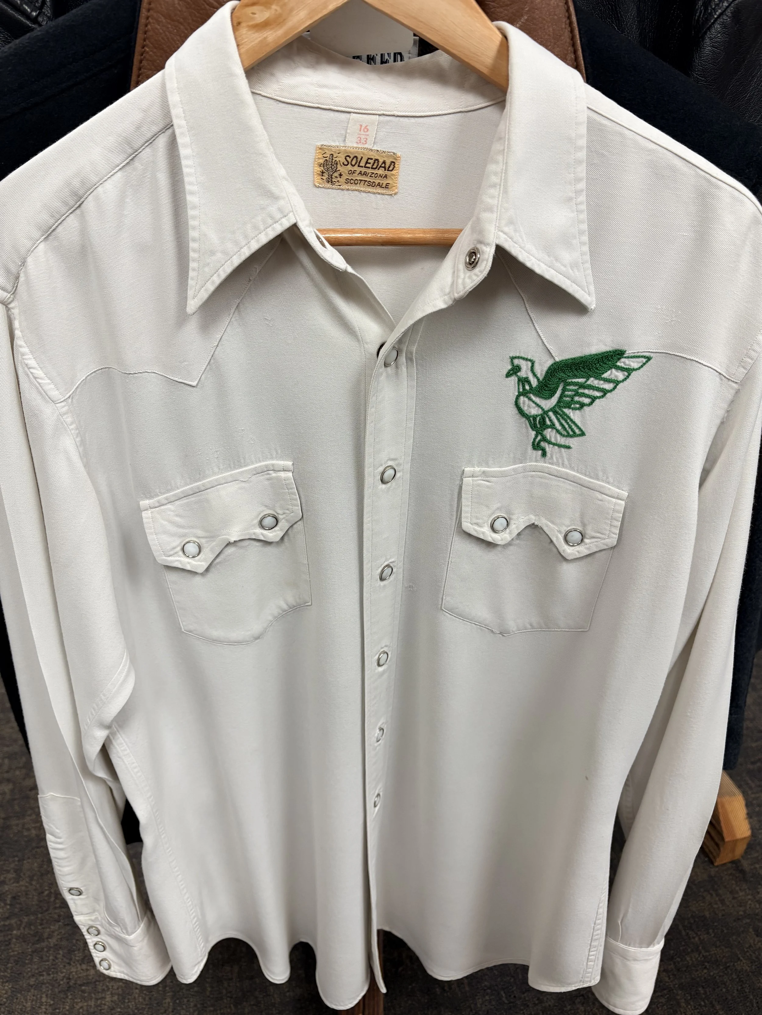 Vintage Large Soledad Western Pearl Snap | Embroidered | USA Made