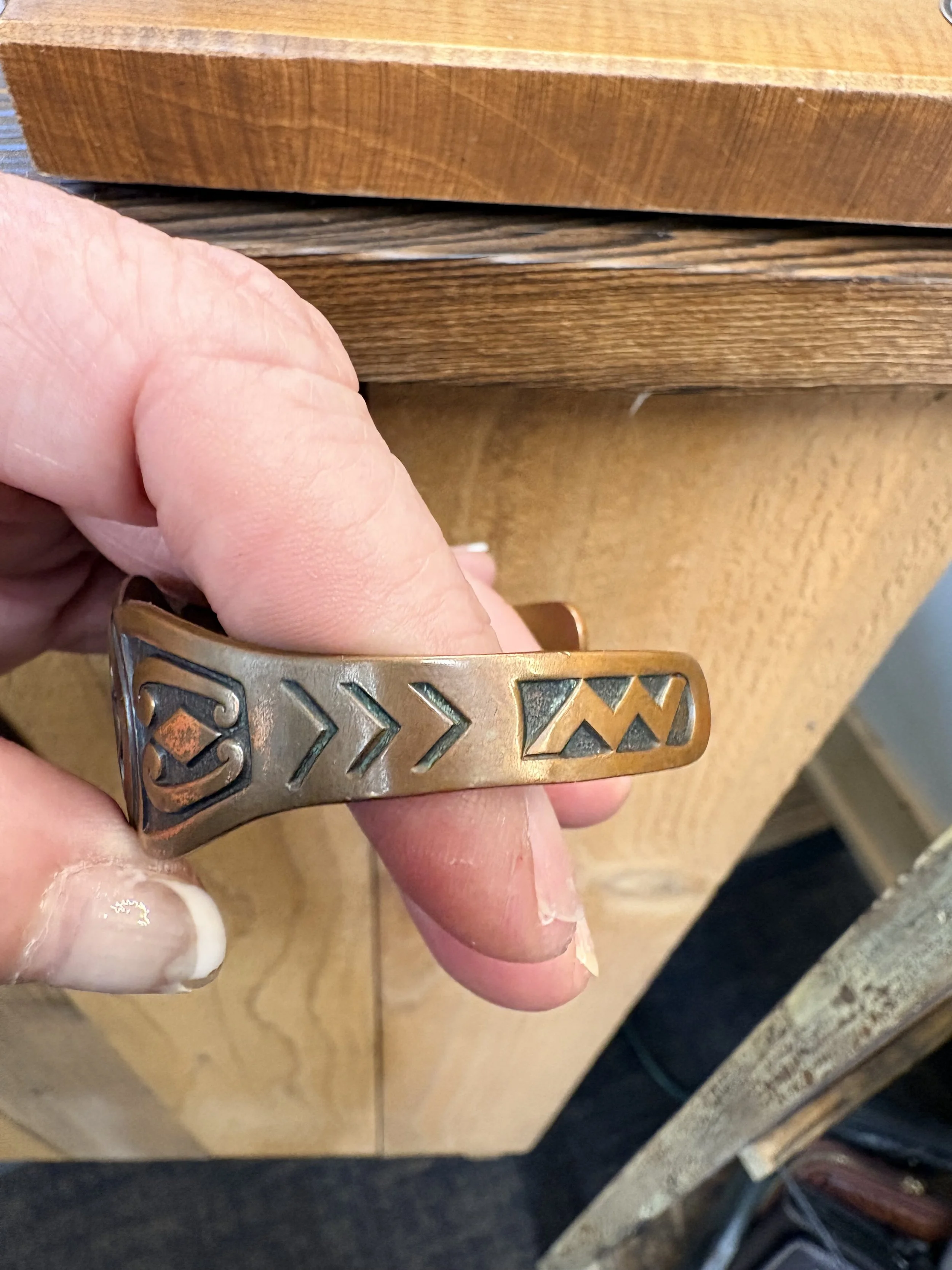 Vintage Copper Bell Trading Cuff #2