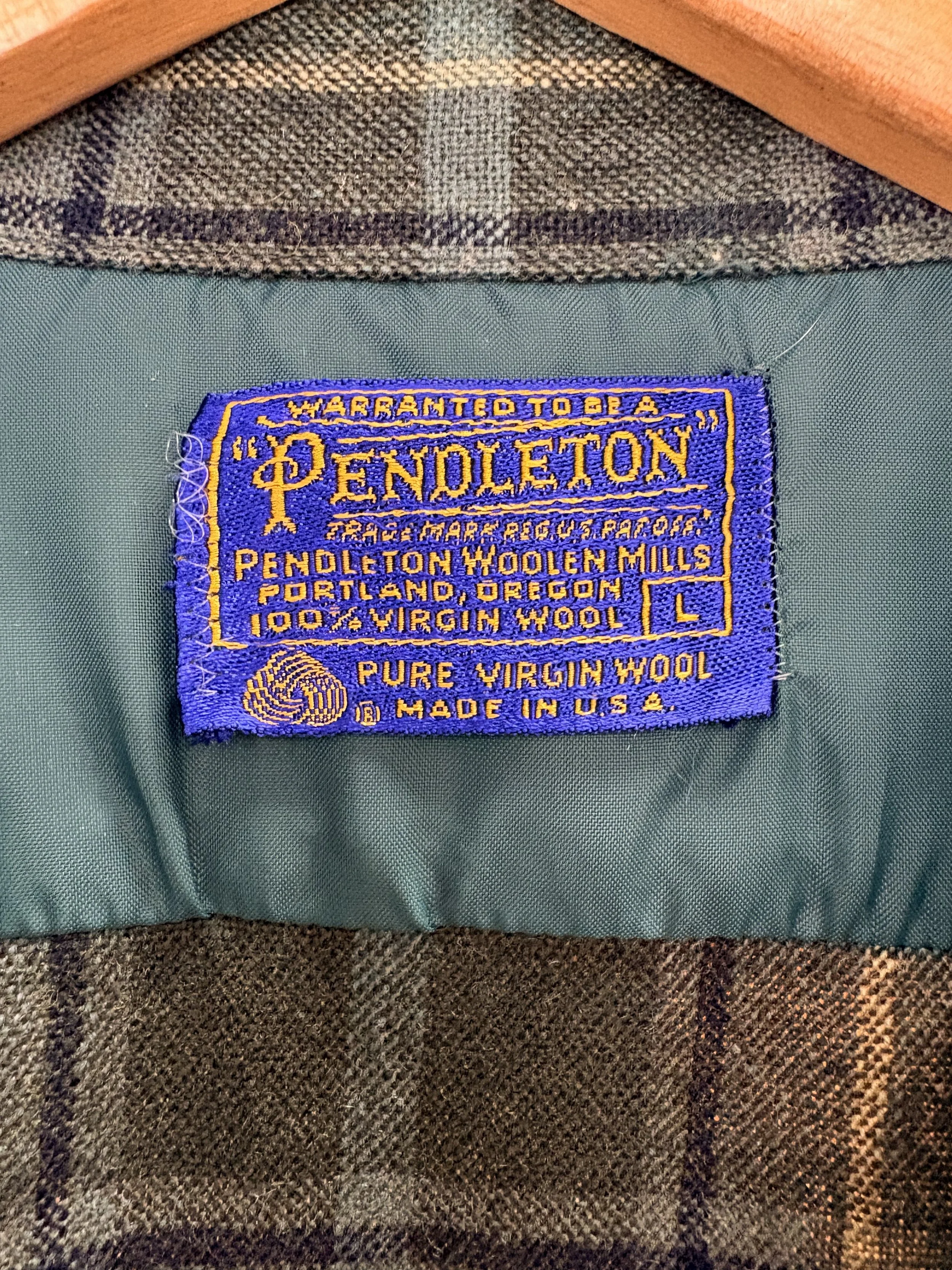 60's Pendleton Green Plaid Wool #3.jpg
