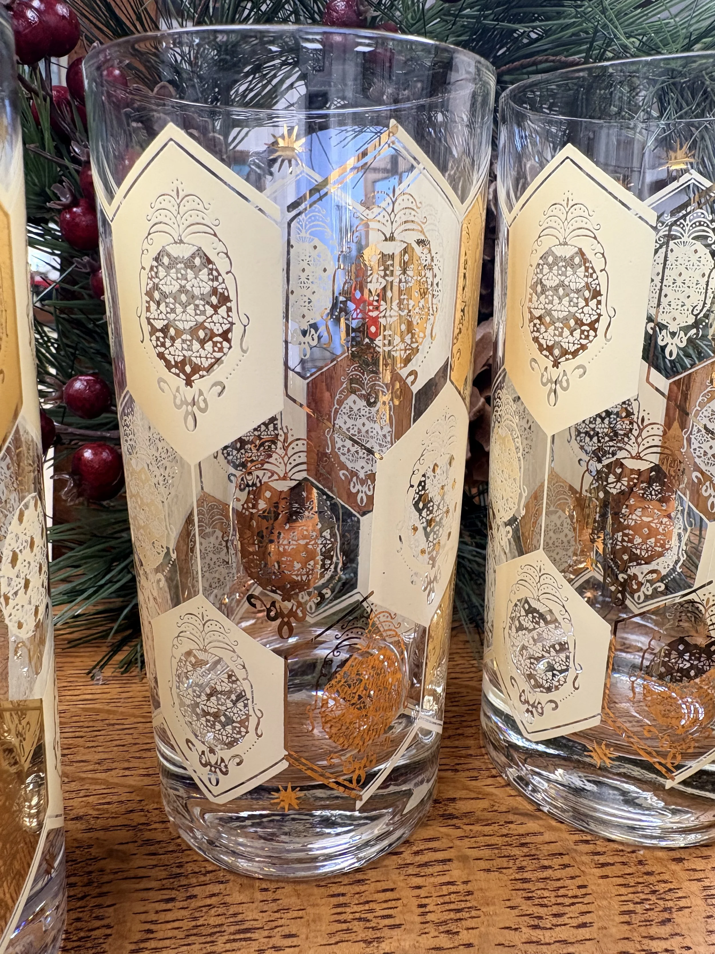 Vintage Mid-Century Modern Ned Harris Beverage Glasses #2.jpg