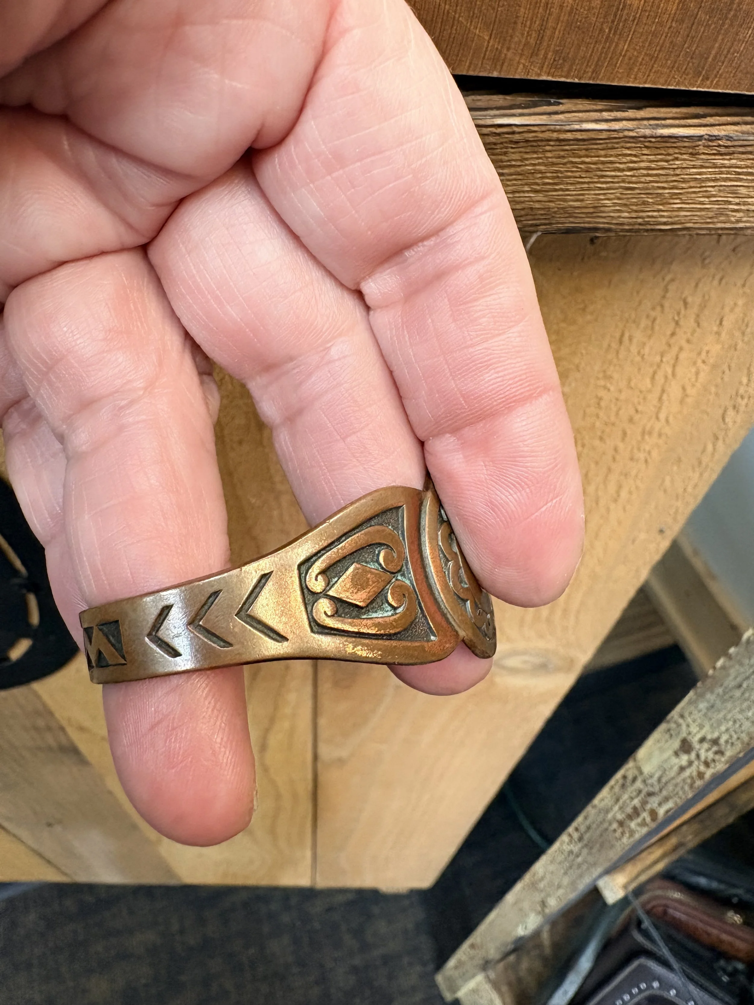Vintage Copper Bell Trading Cuff #3