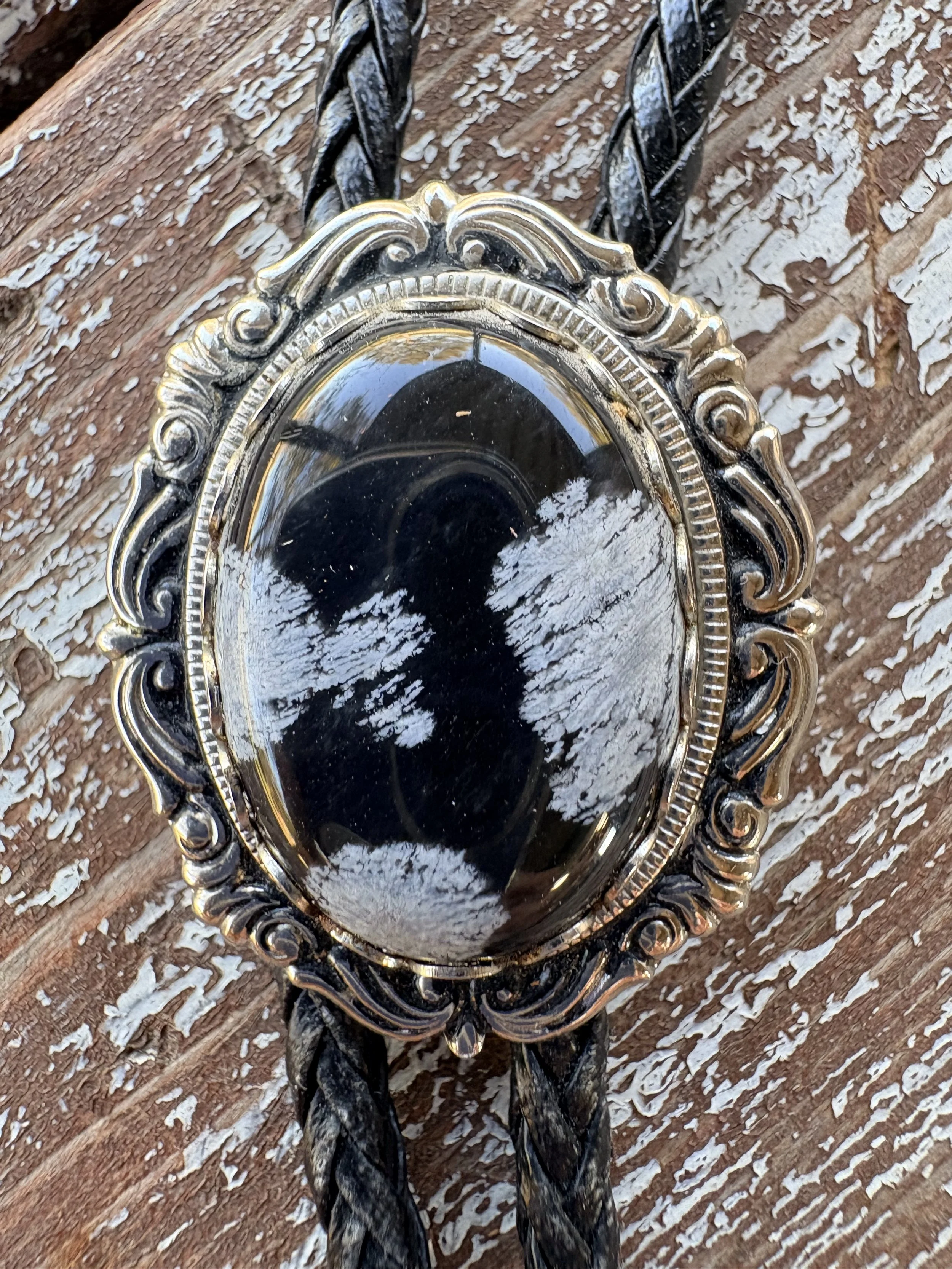 Snowflake Onyx Bolo Tie #1.jpg