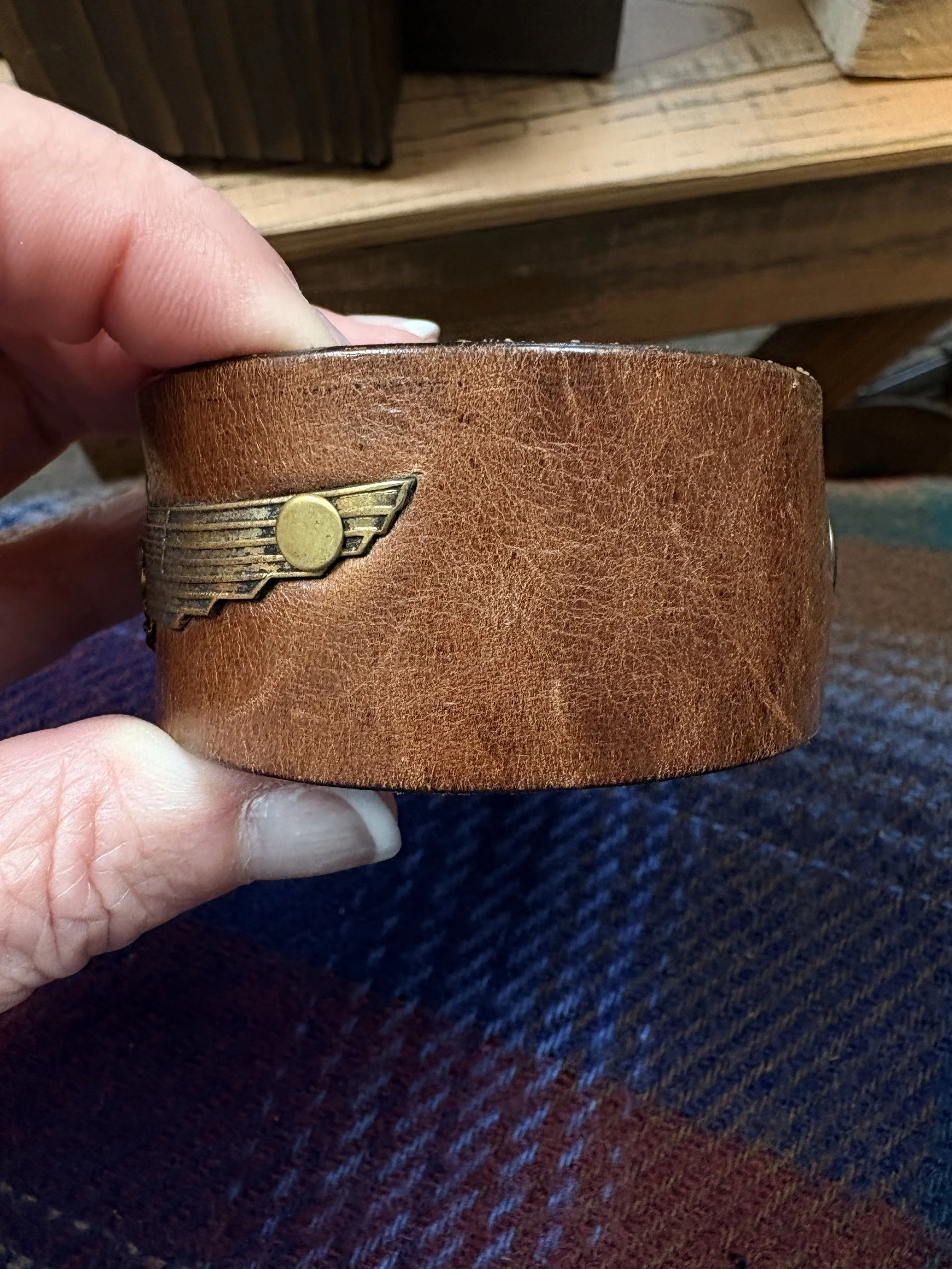 Eagle & Star Leather Cuff #2.jpg