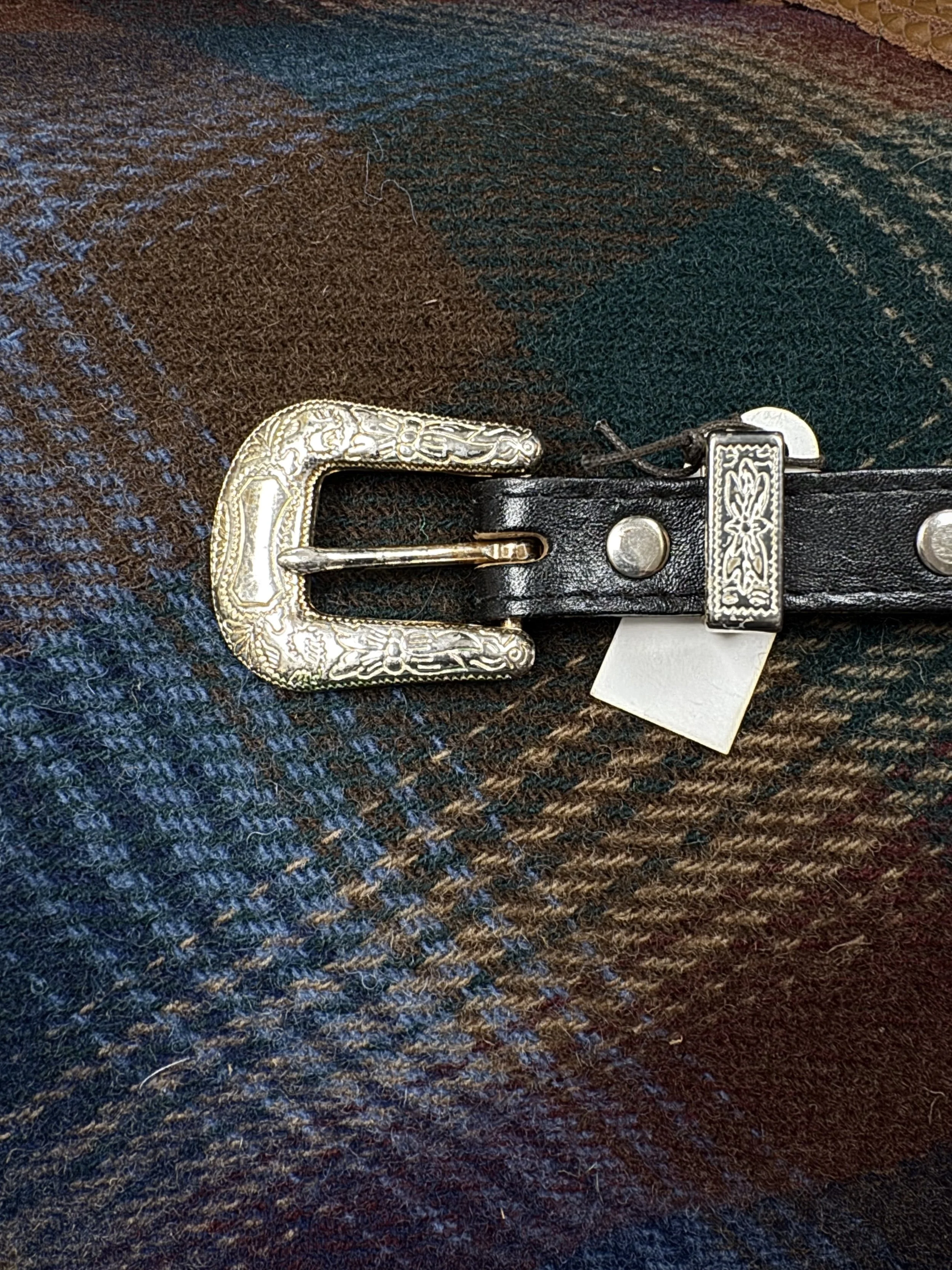 Texas Silver Concho Belt | Size 28 | Made in Texas