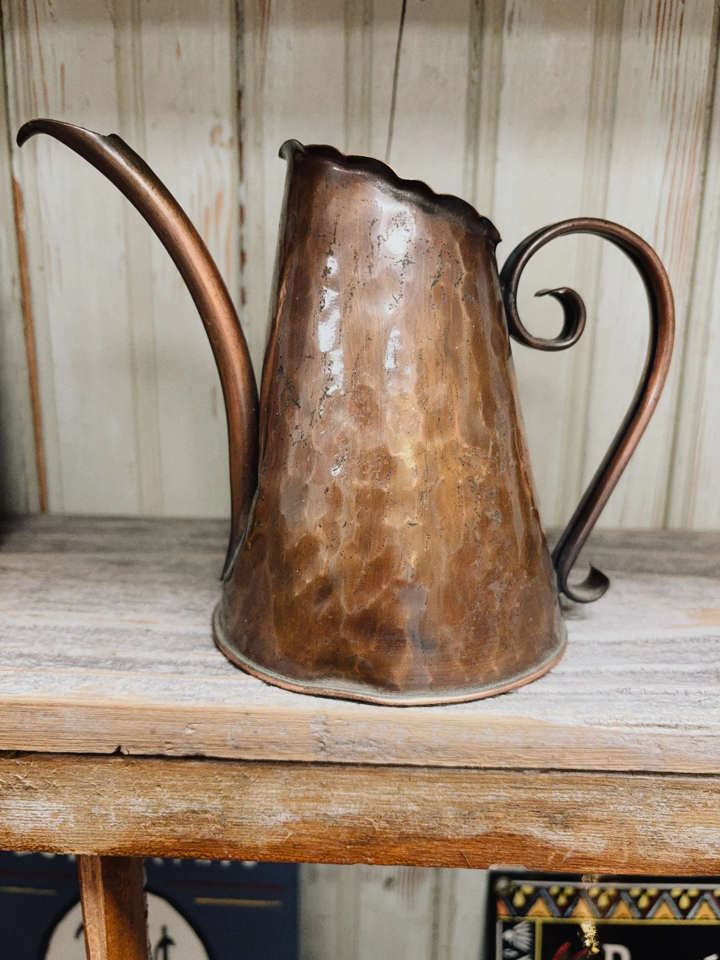 Vintage Hand Hammered Gregorian Copper Watering Can