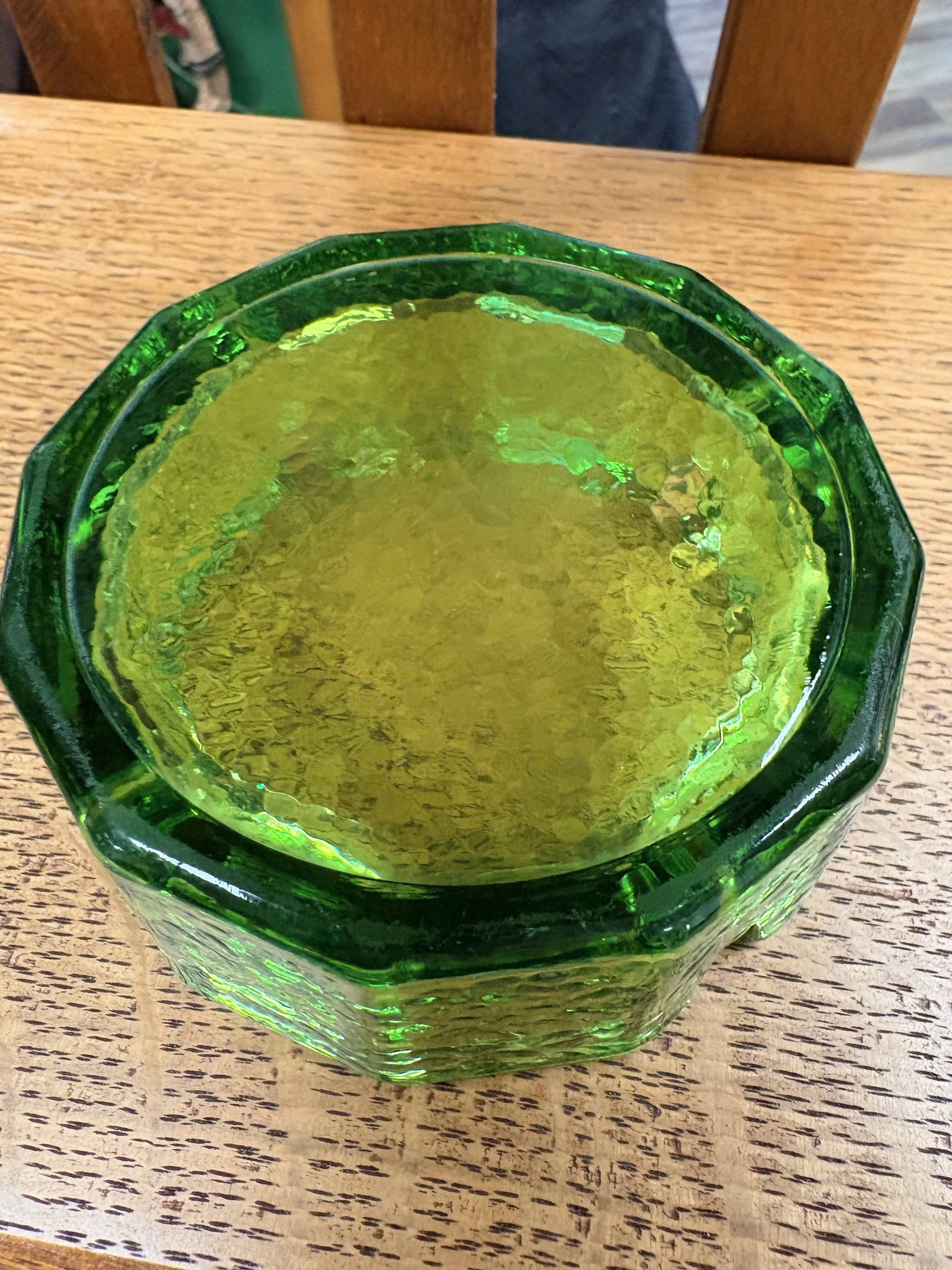Vtg Blenko Green Ashtray #2.jpg